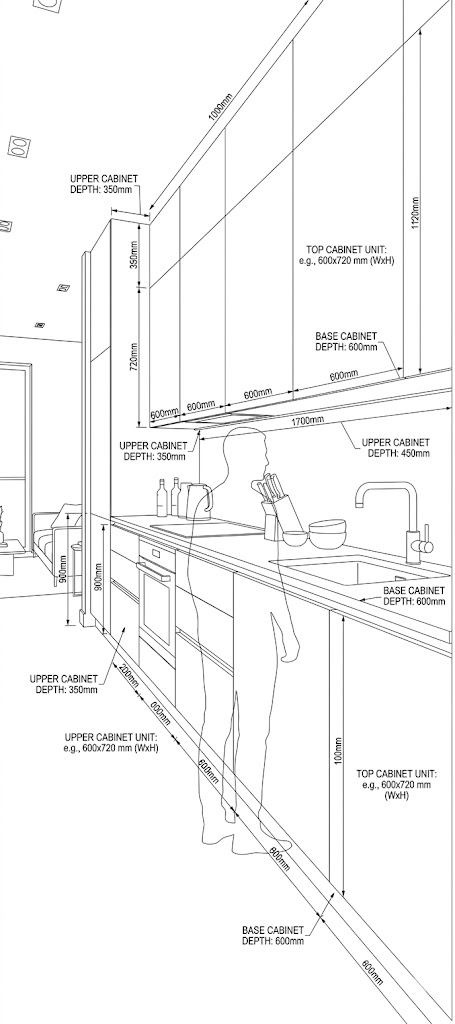 Slate Paetra Elite Modular Kitchen  Grey Marble Galley Suite with Seamless Veining 2