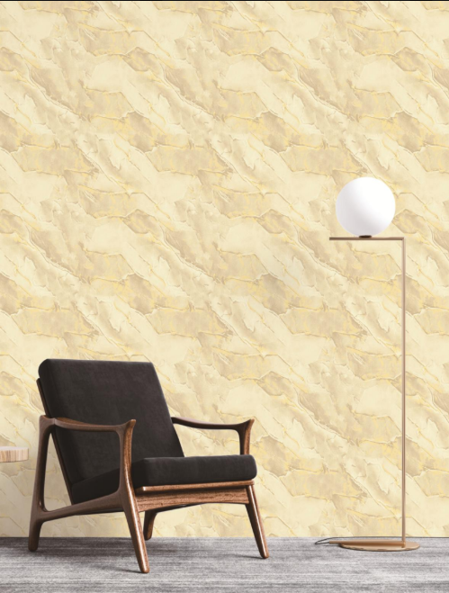 Luxury Golden Marble Abstract Geometric Textured Wallpaper Glue -Adhesive