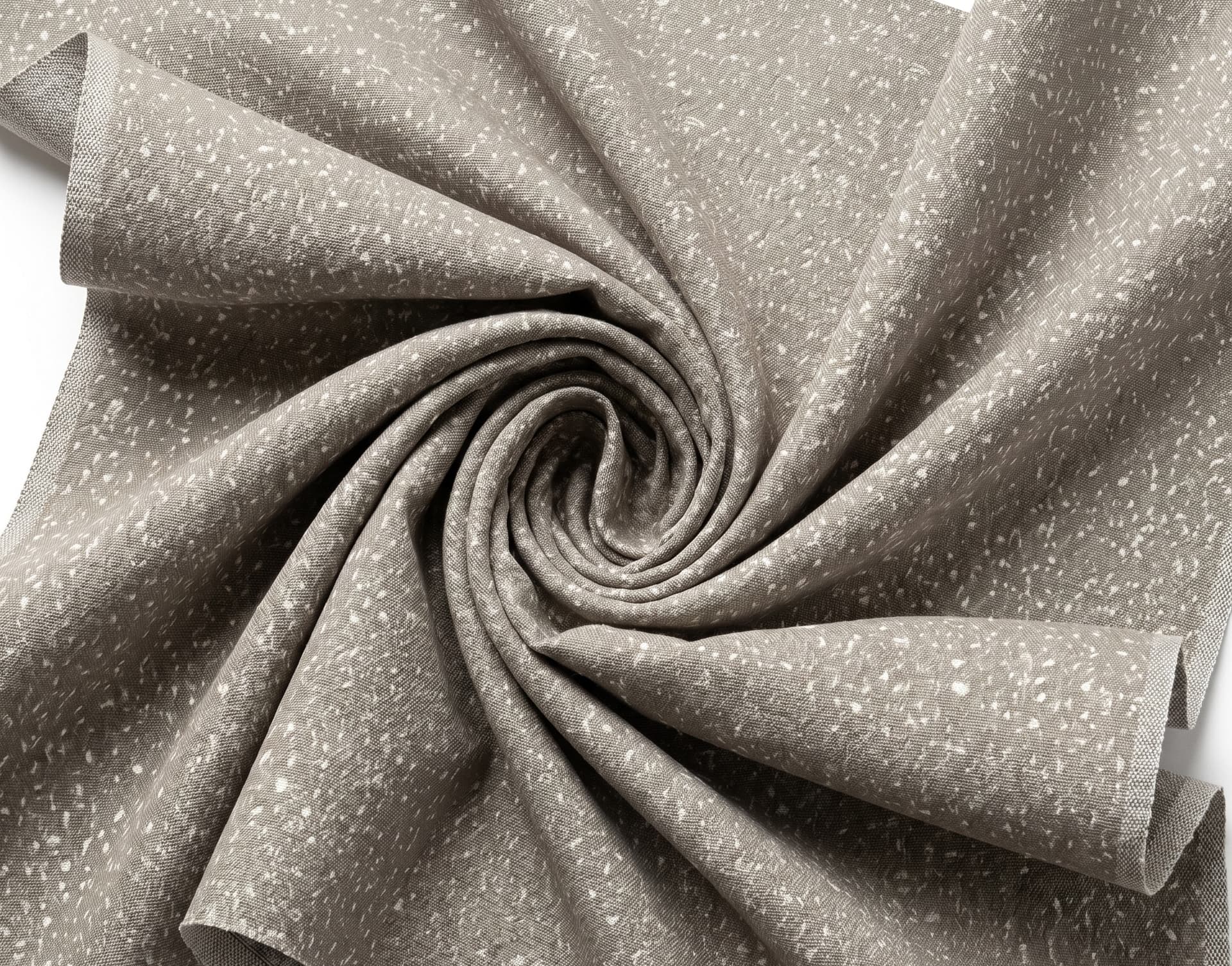Premium Unstitched Curtain Fabric Material with Minimalist Terrazzo Granite Speckled Pattern for Custom Luxury Taupe Grey Window Drapes