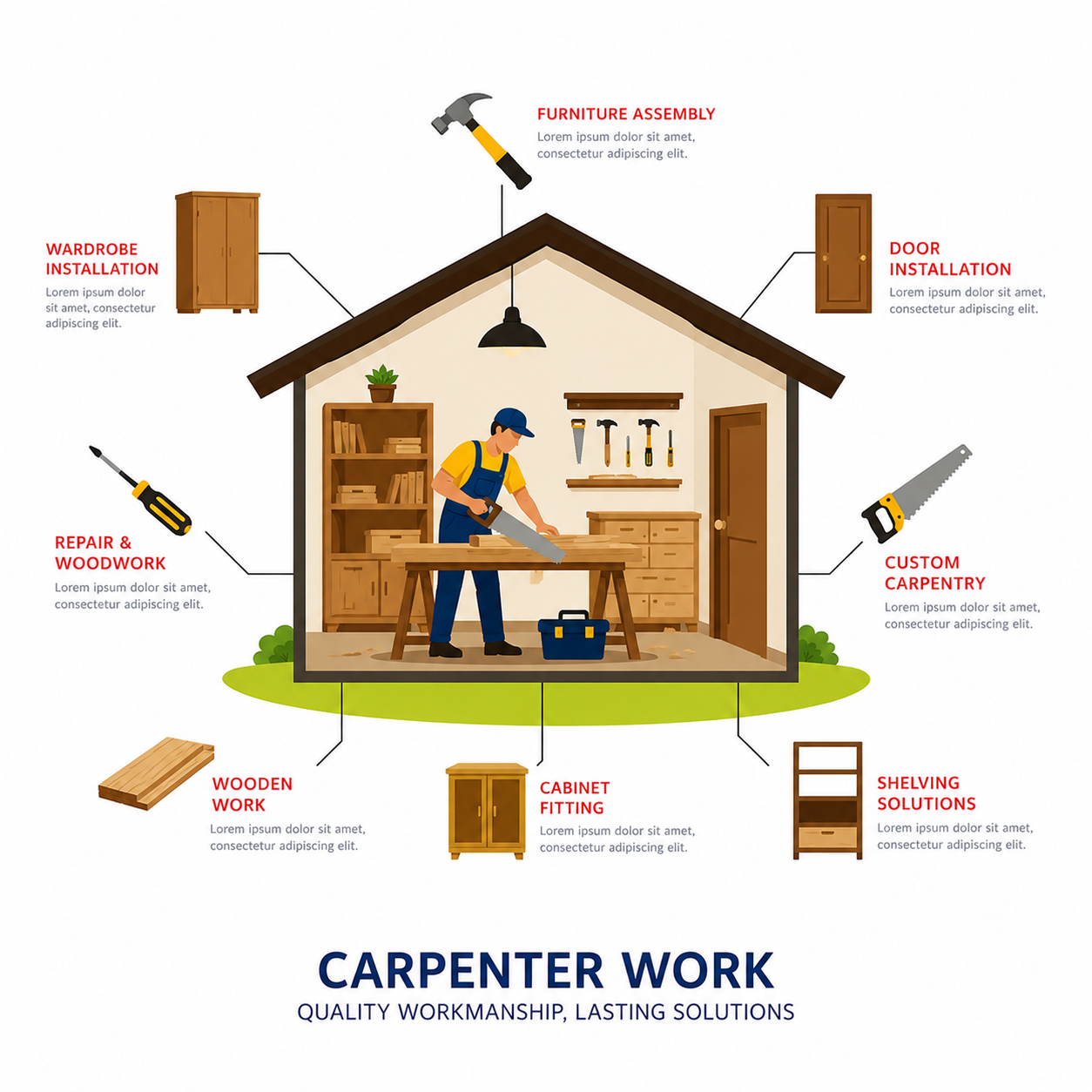 Professional Carpenter Services | Custom Furniture, Repairs & Home Interior Installations