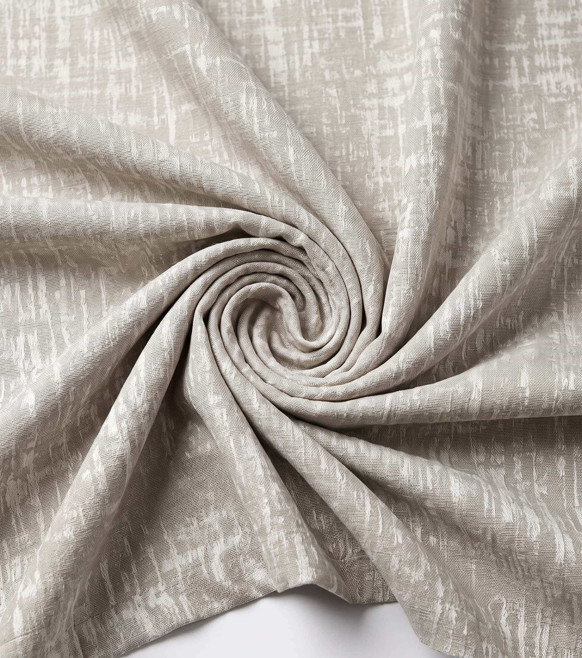 Premium Creamy Beige Distressed Textured Linen Curtain Fabric – Custom Tailored Window Drapes with Free In-Home Design Consultation and Full Professional Installation Services