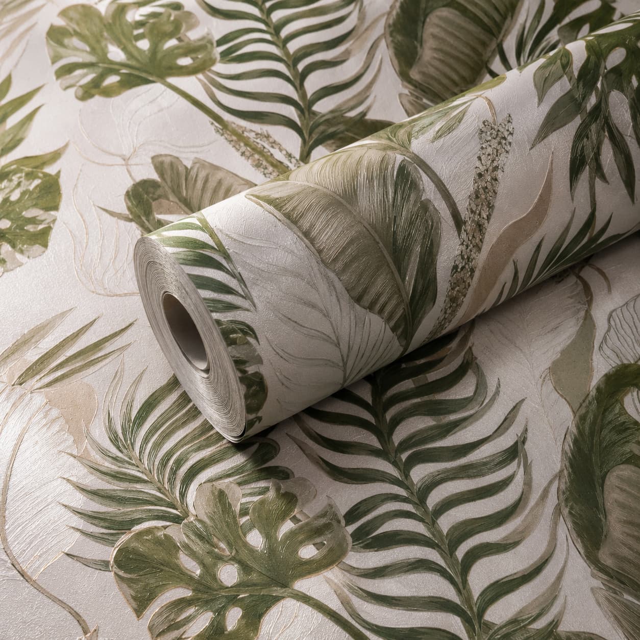 Premium Tropical Botanical Leaf Wallpaper | Luxury Green Monstera & Palm Leaf Designer Wall Covering for Living Room, Bedroom, Office, Hotel & Modern Interior Décor with Free Consultation & Installation