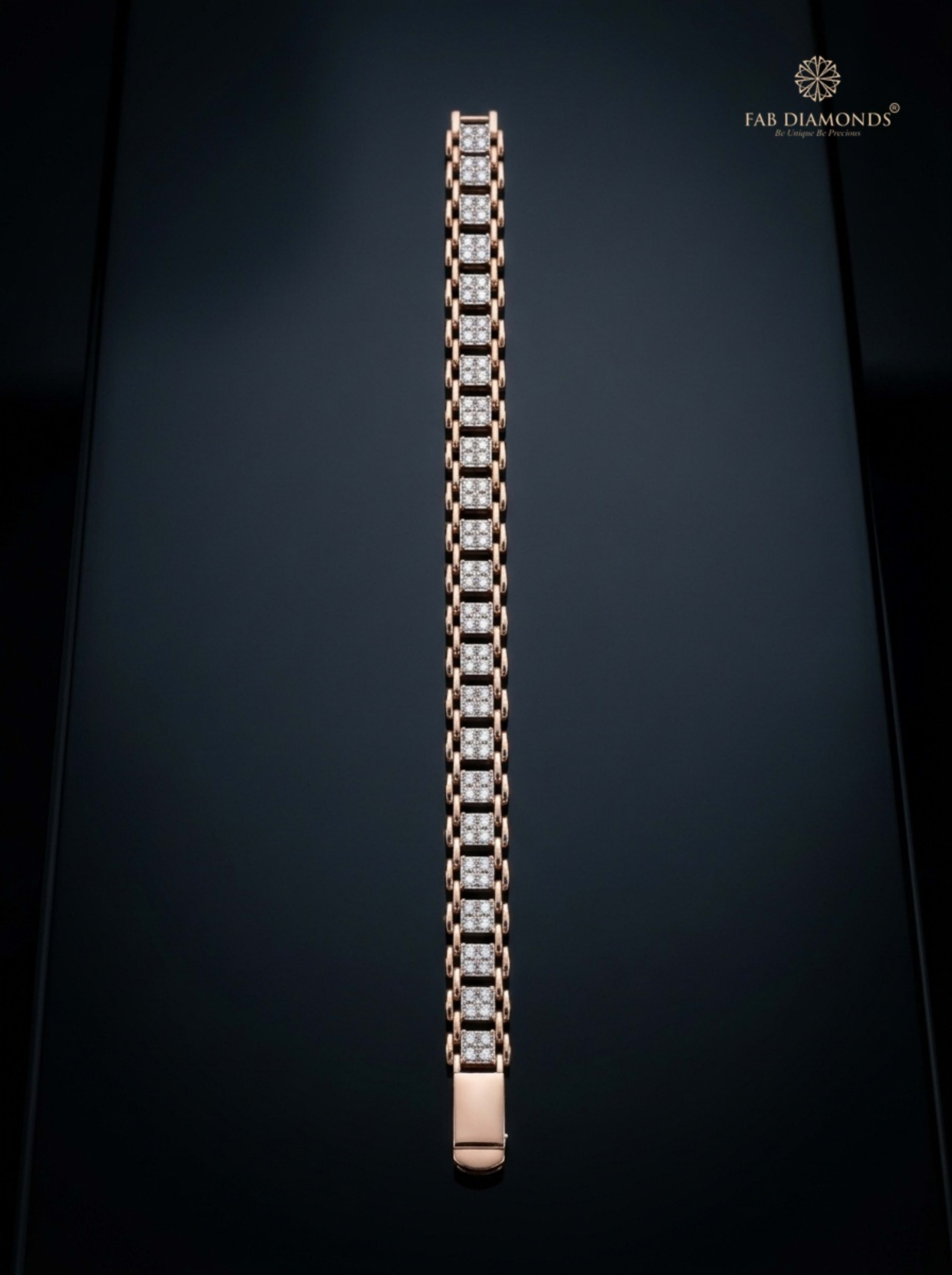 Veer Quad-Pavé Diamond Station Bracelet on luxury velvet presentation mount