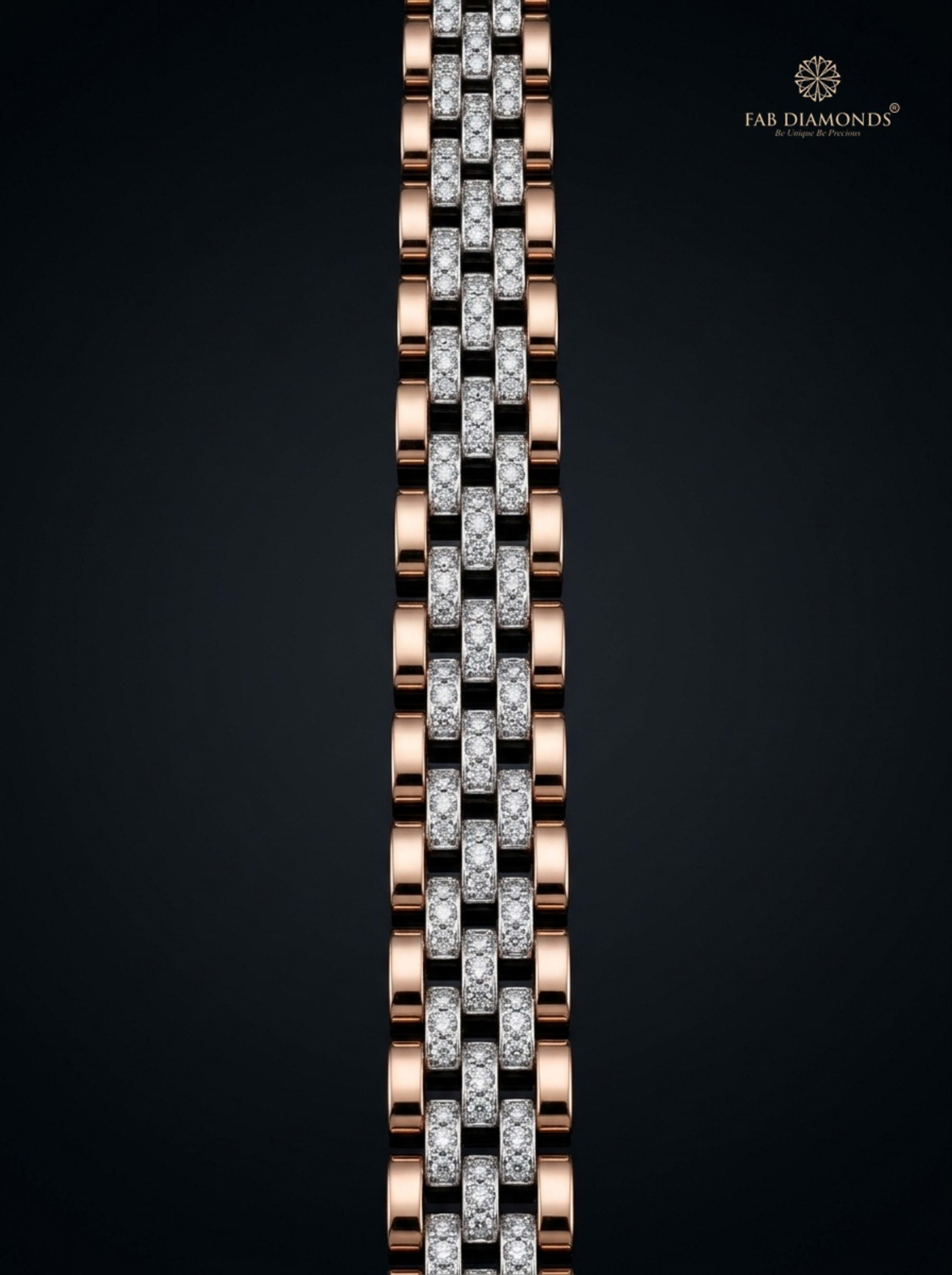 Samrat Triple-Row Micro-Pavé Executive Bracelet on atelier display