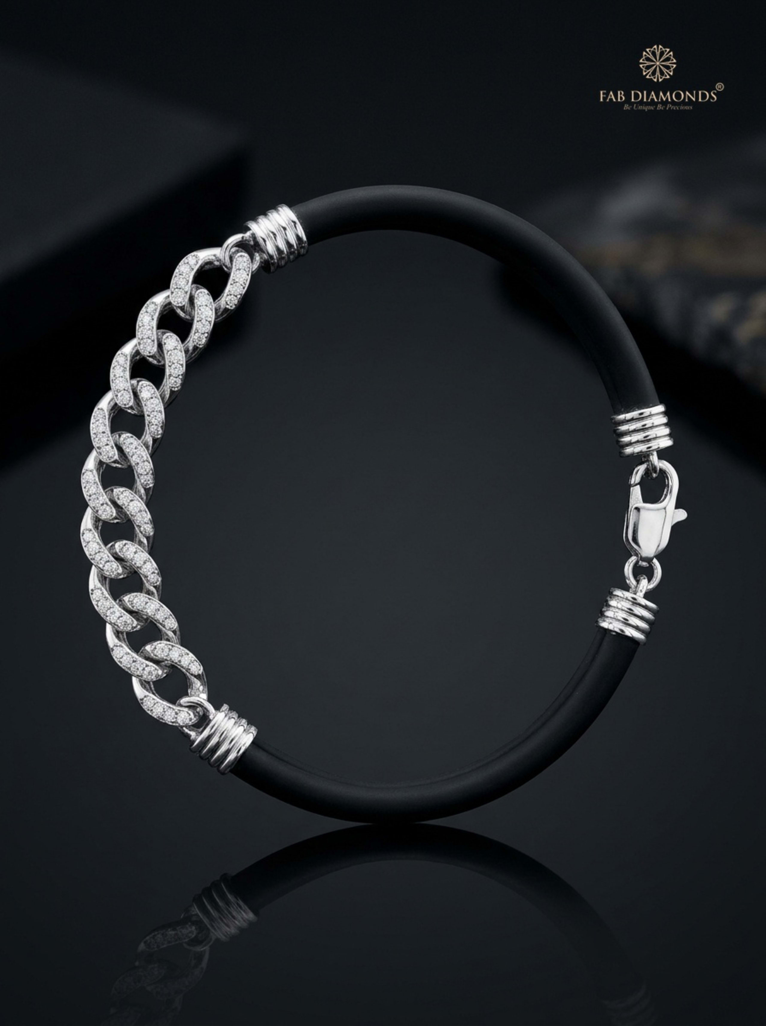 Rudra Imperial Pavé Statement Bracelet on plush black velvet atelier stand