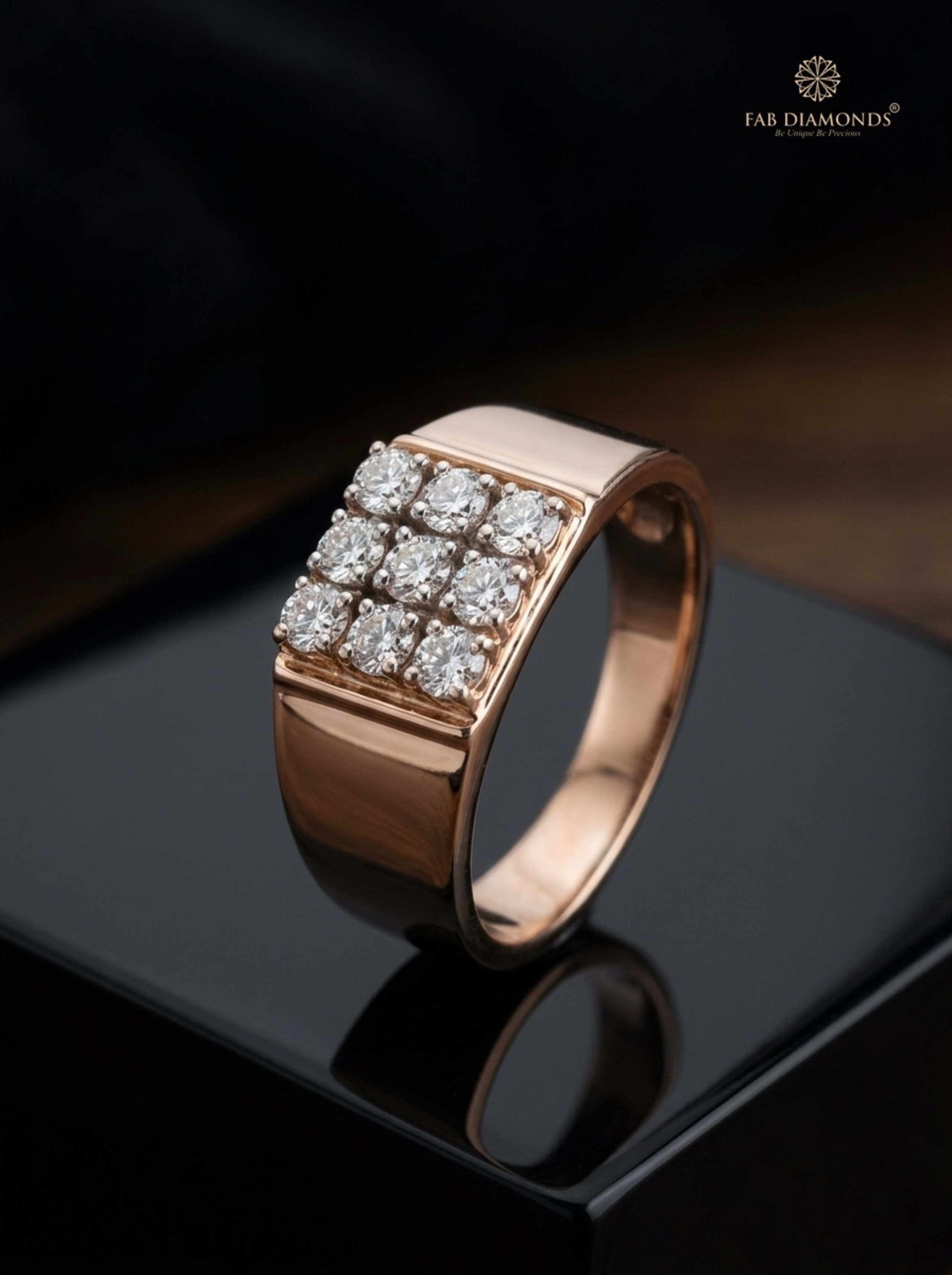Vikram Nine-Stone Matrix Men’s Ring on dark luxury velvet