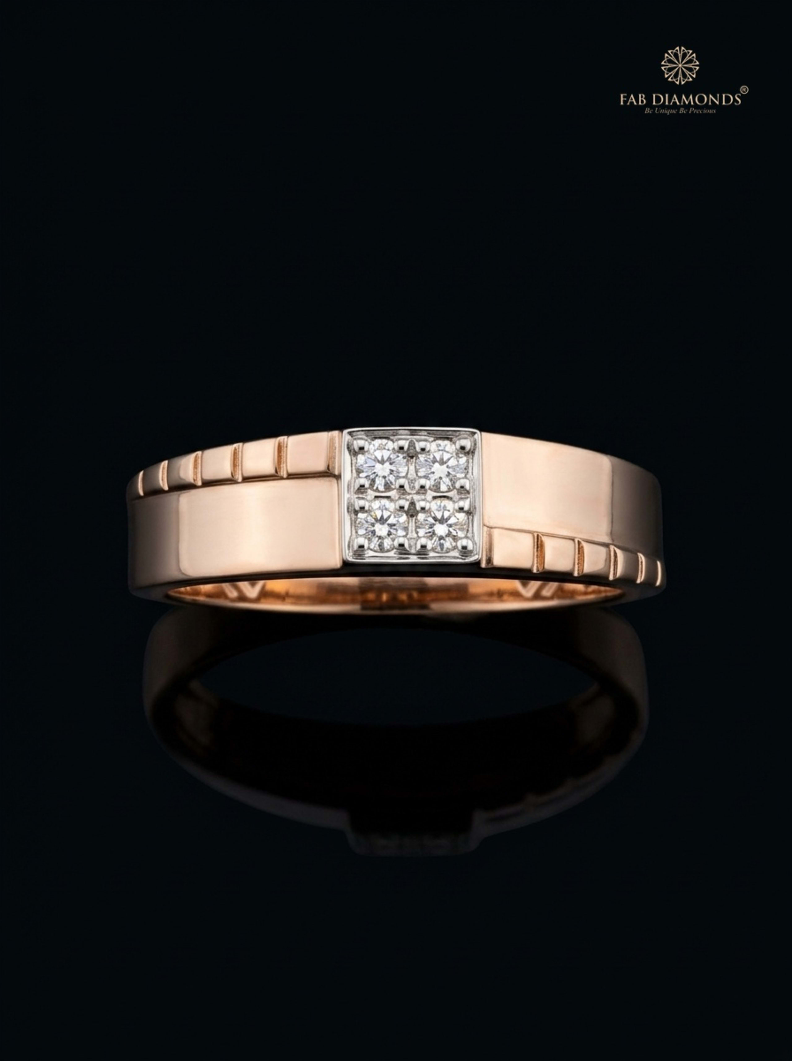 Yuva Diamond Quadrant Men’s Ring on atelier mount