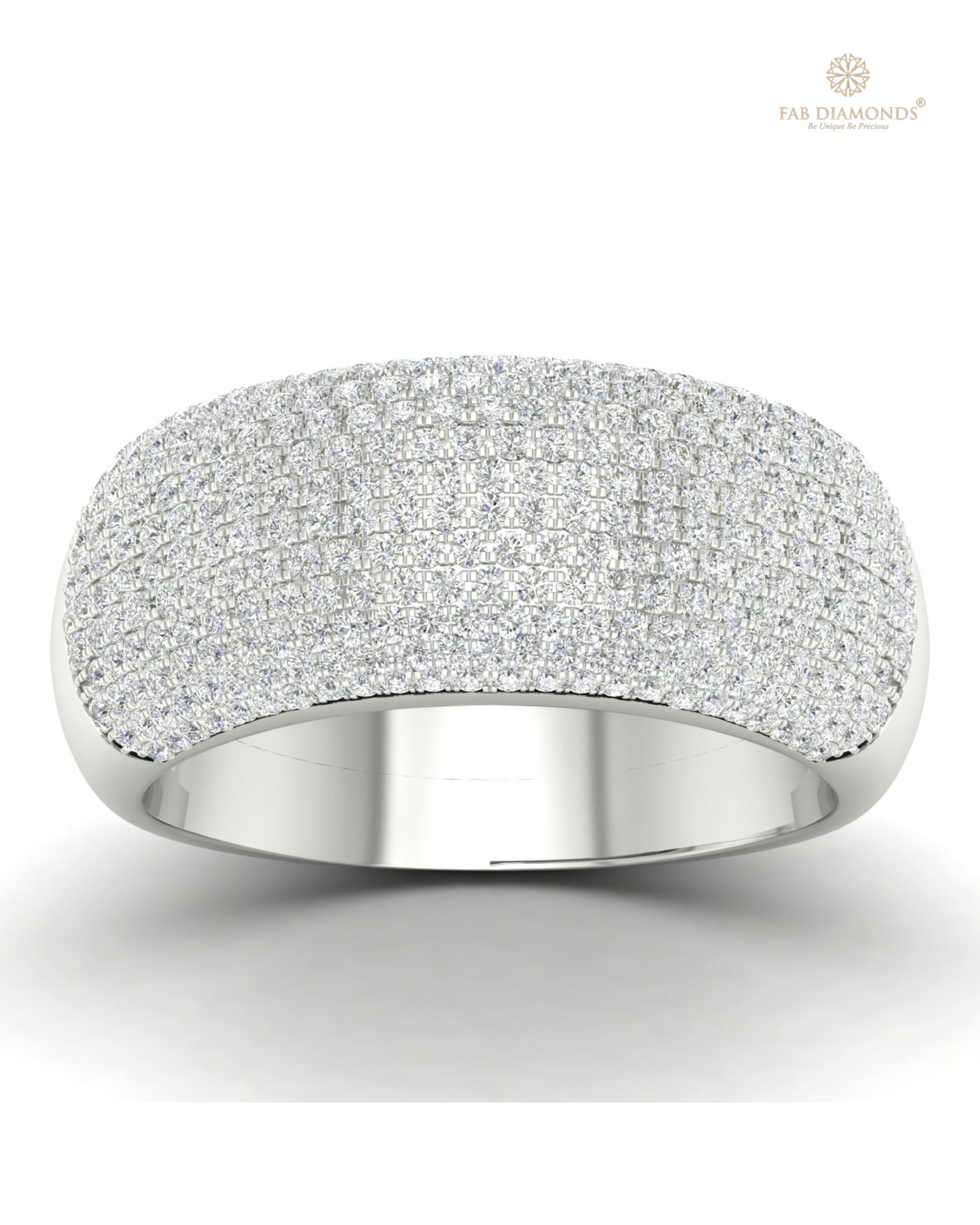 The RA00378 diamond wedding & eternity band on white atelier plate with FAB hallmark