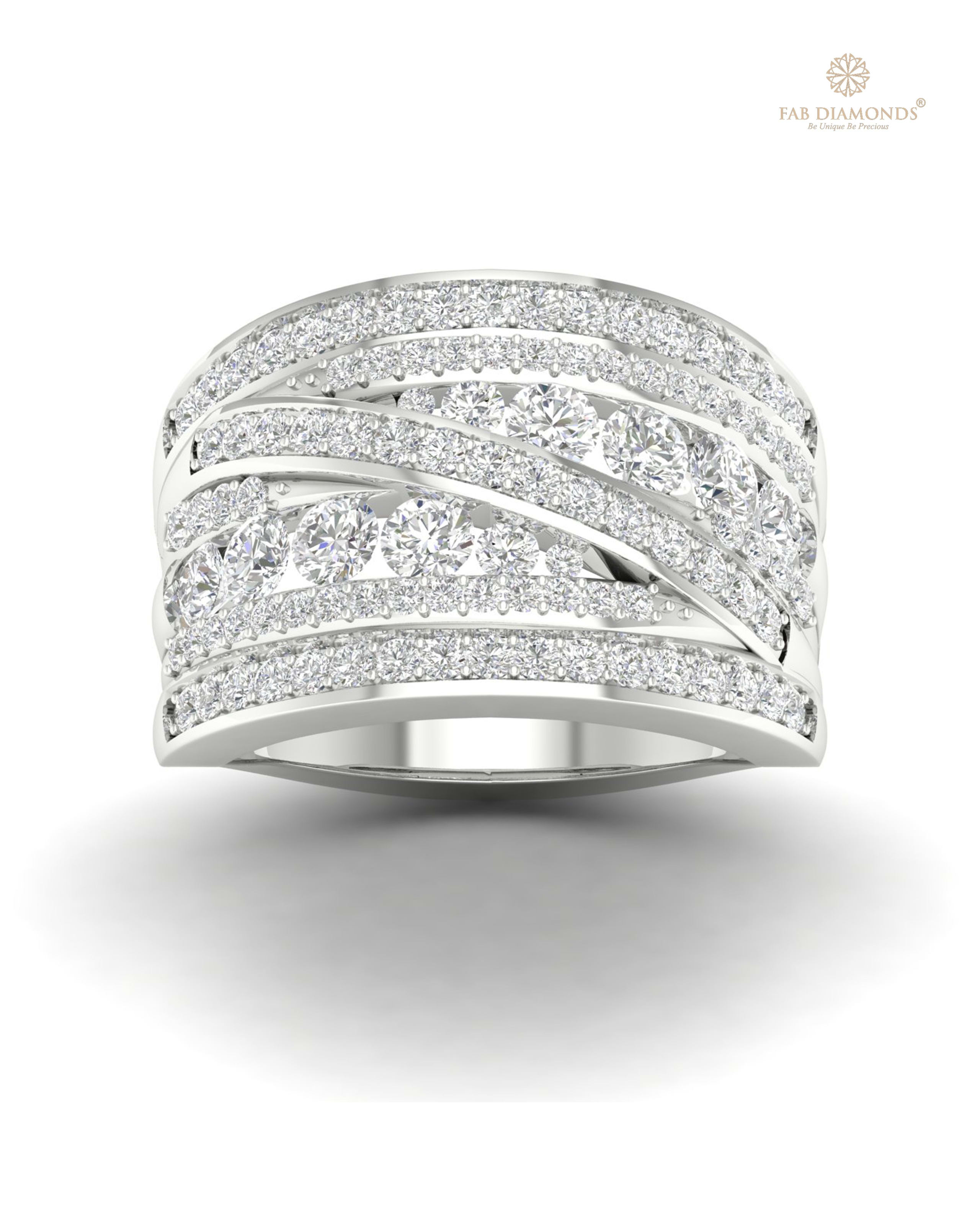 The RA02813 diamond wedding & eternity band on white atelier plate with FAB hallmark