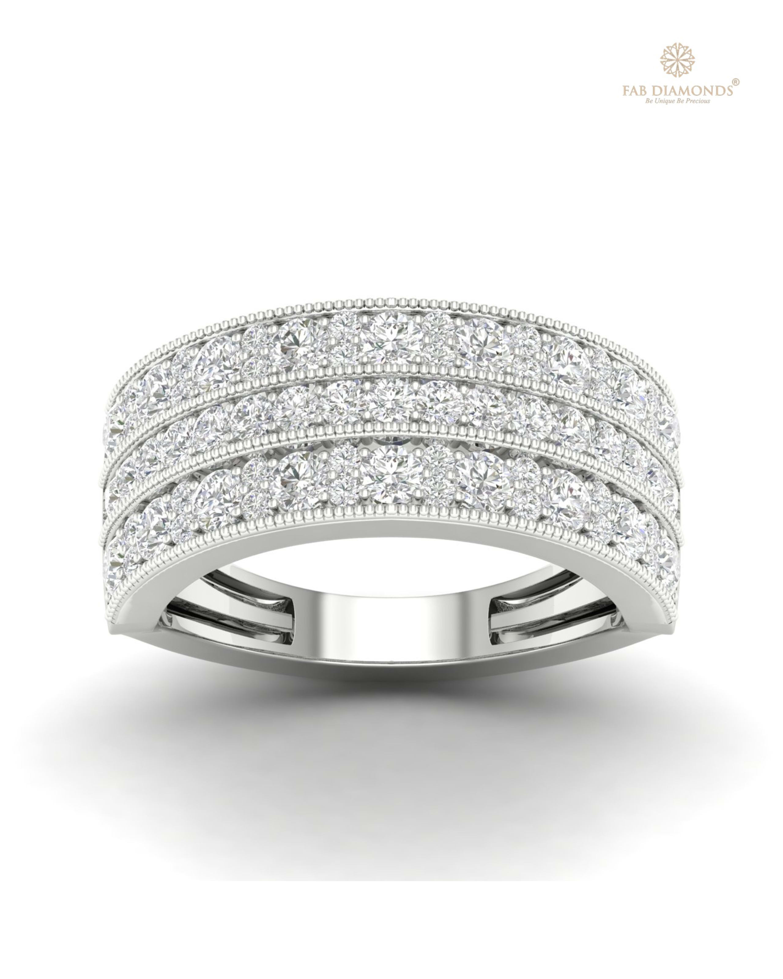 The RA03005 diamond wedding & eternity band on white atelier plate with FAB hallmark
