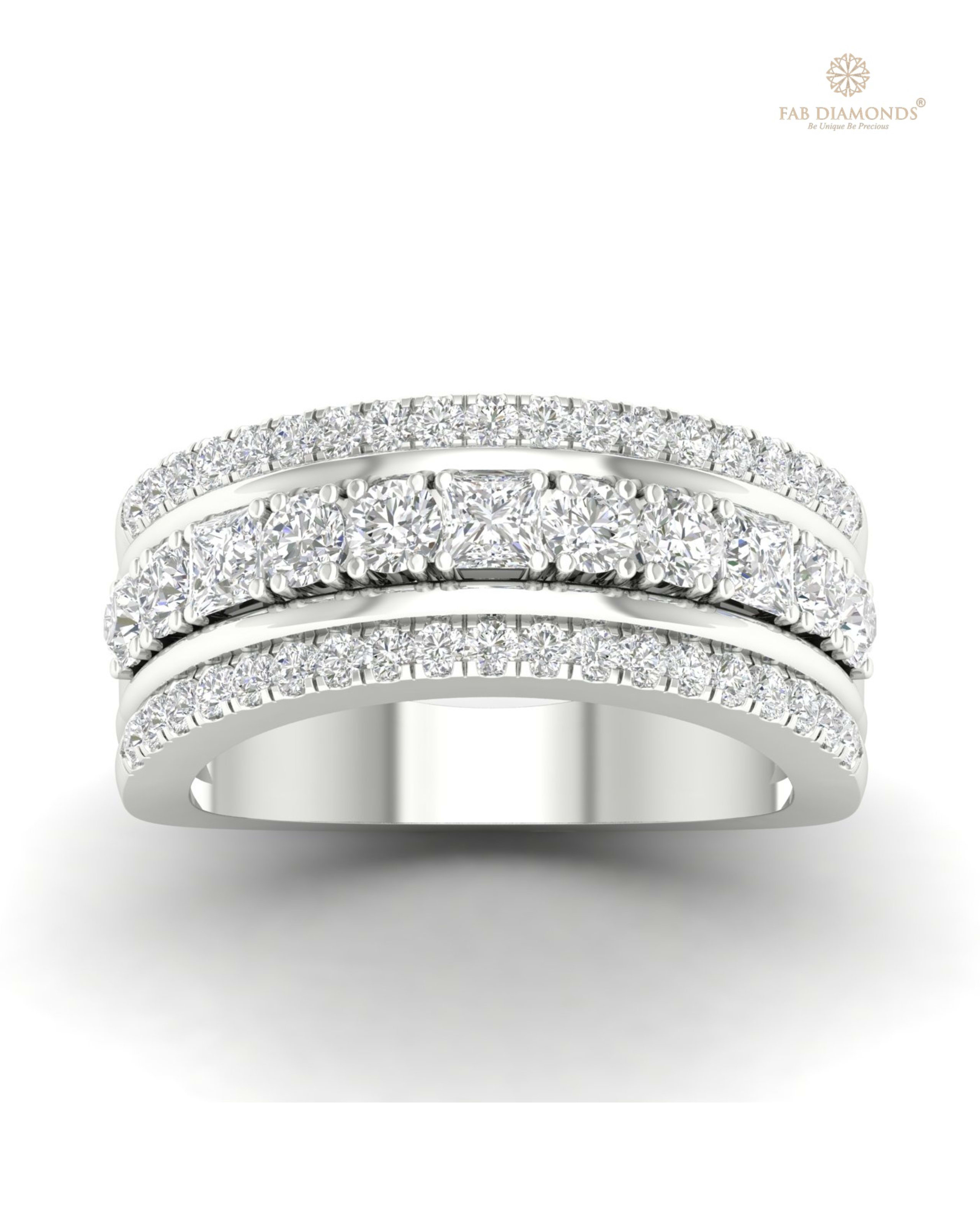 The RA04020 diamond cocktail & statement ring on white atelier plate with FAB hallmark