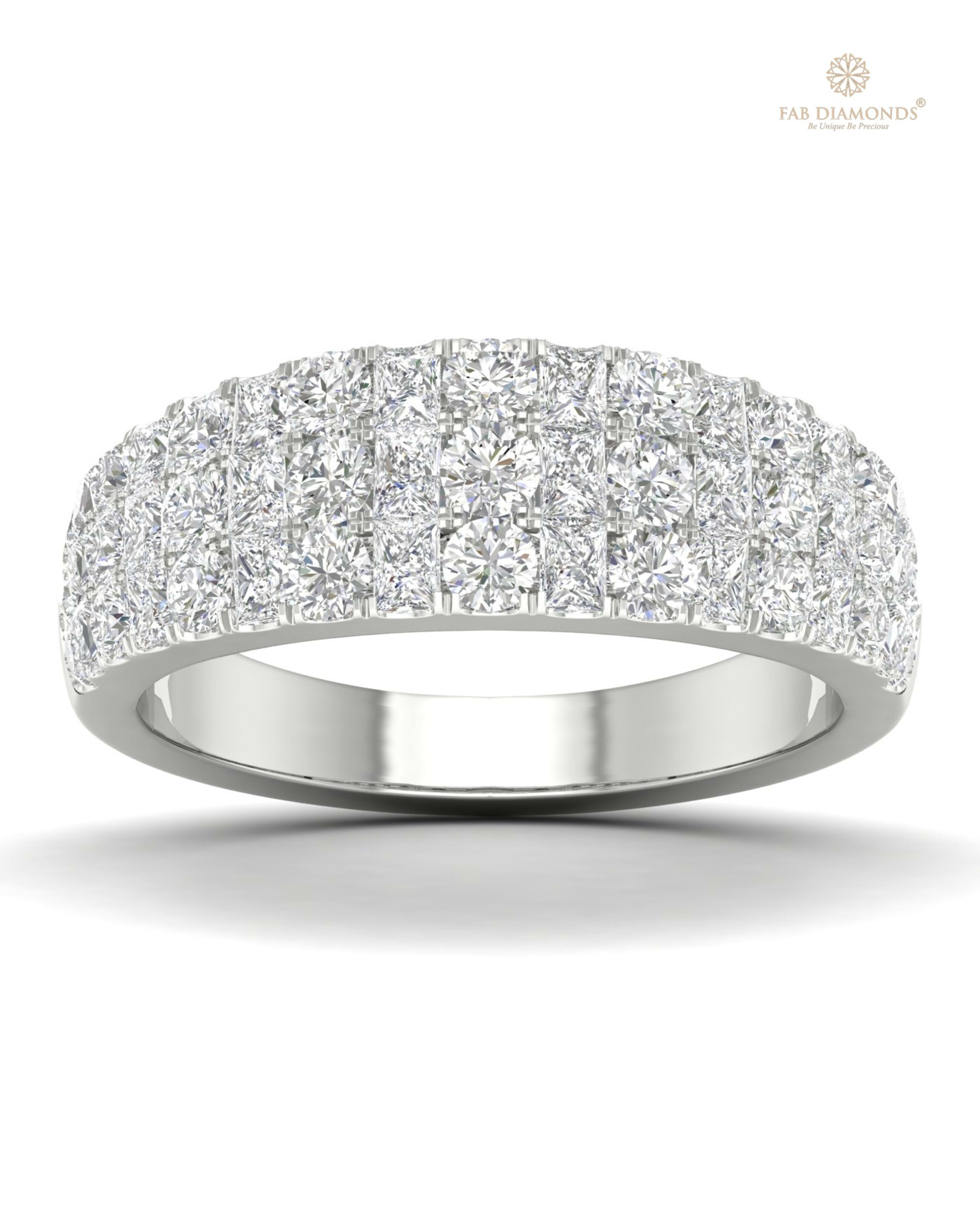 The RA04241 diamond wedding & eternity band on white atelier plate with FAB hallmark