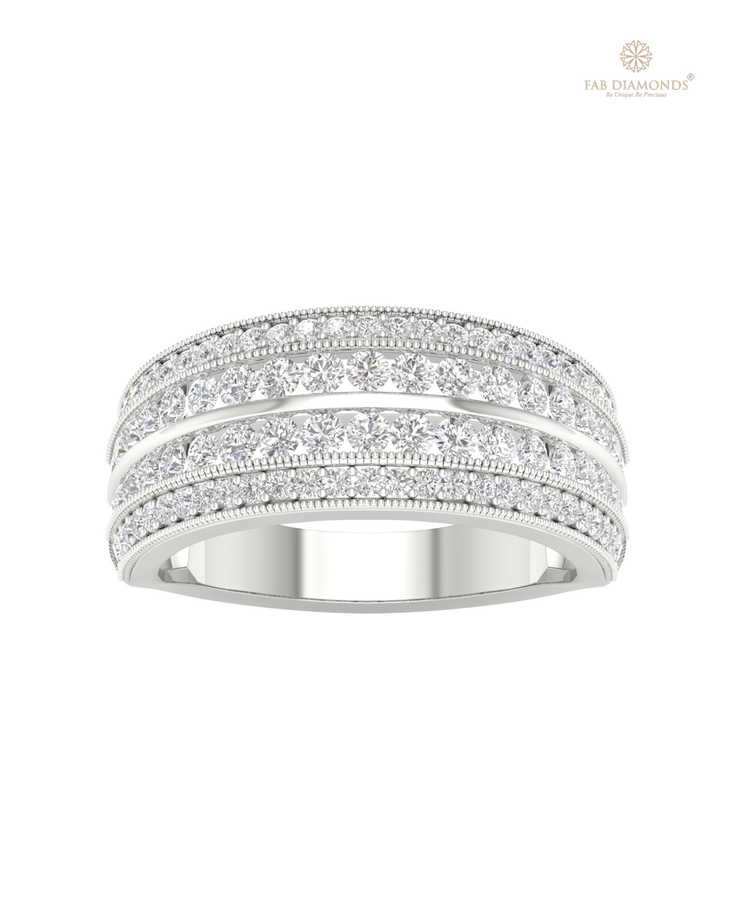The RA04936 diamond wedding & eternity band on white atelier plate with FAB hallmark