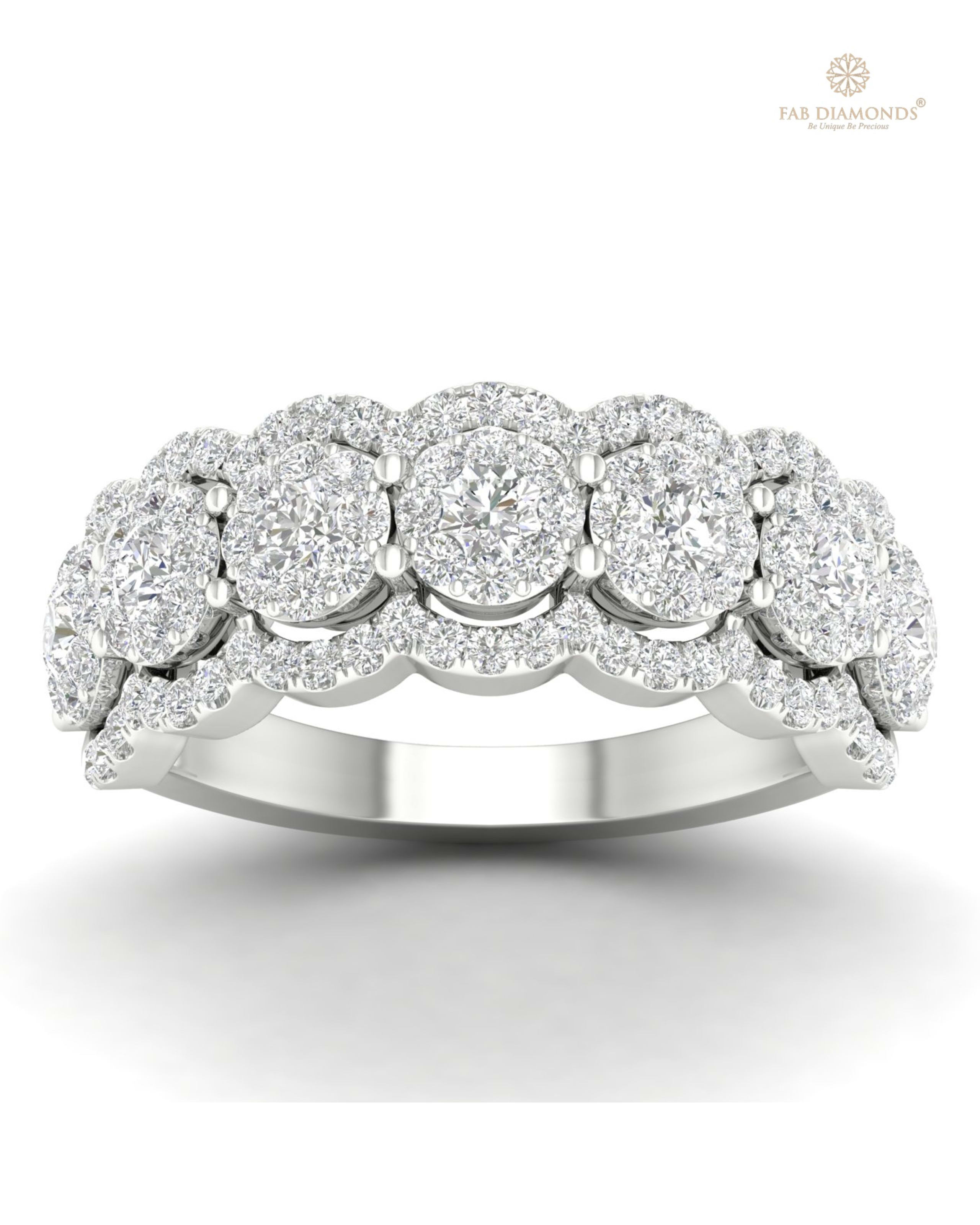 The RA04965 diamond wedding & eternity band on white atelier plate with FAB hallmark