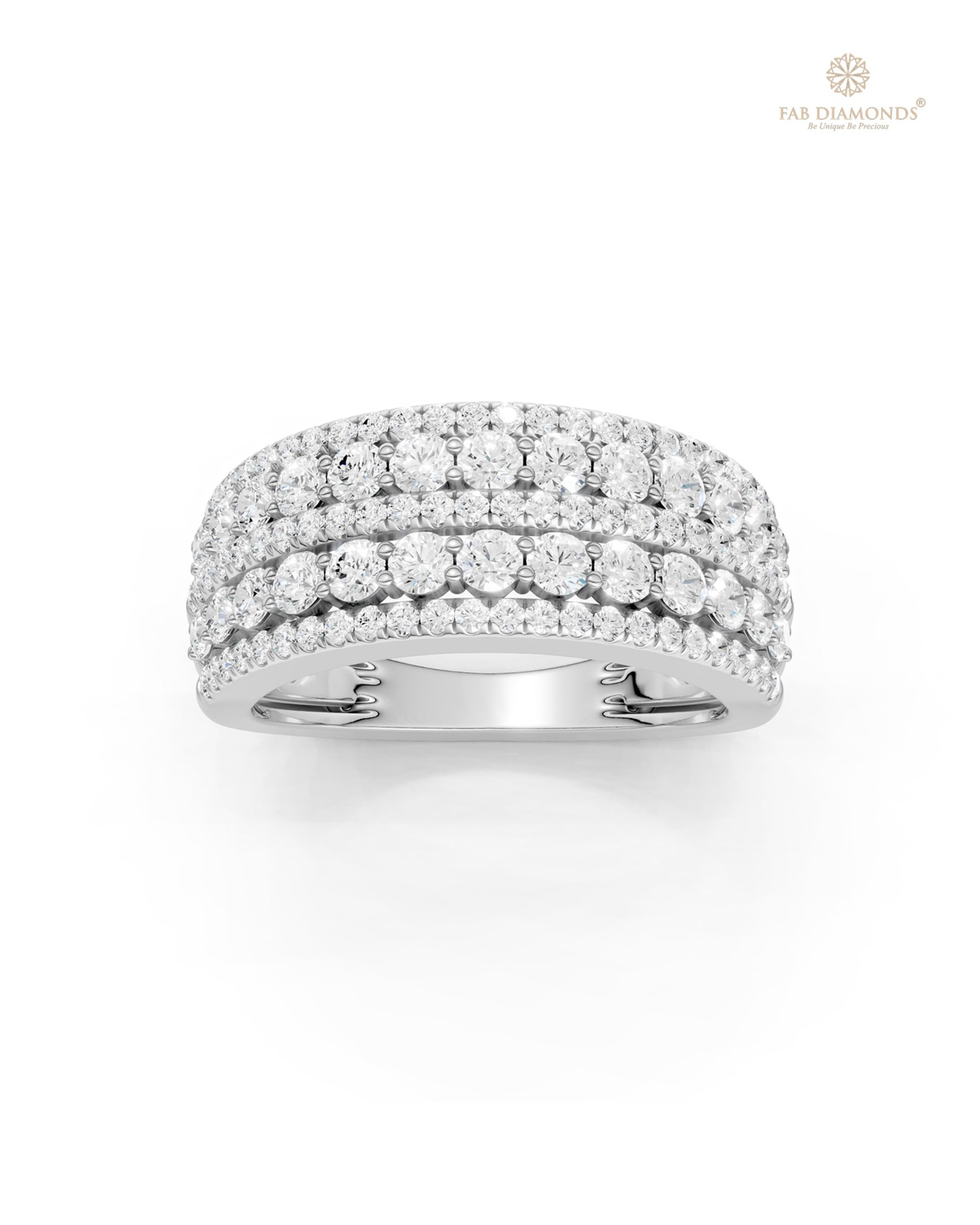 The RA18206 diamond wedding & eternity band on white atelier plate with FAB hallmark
