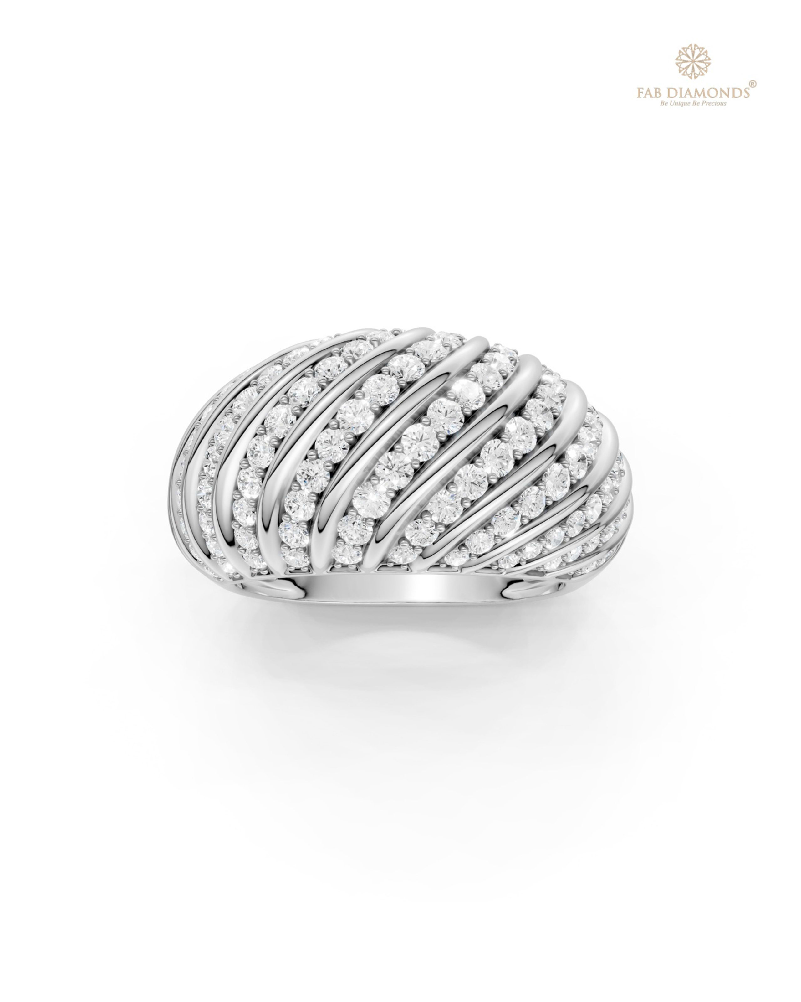 The RA19871 diamond wedding & eternity band on white atelier plate with FAB hallmark