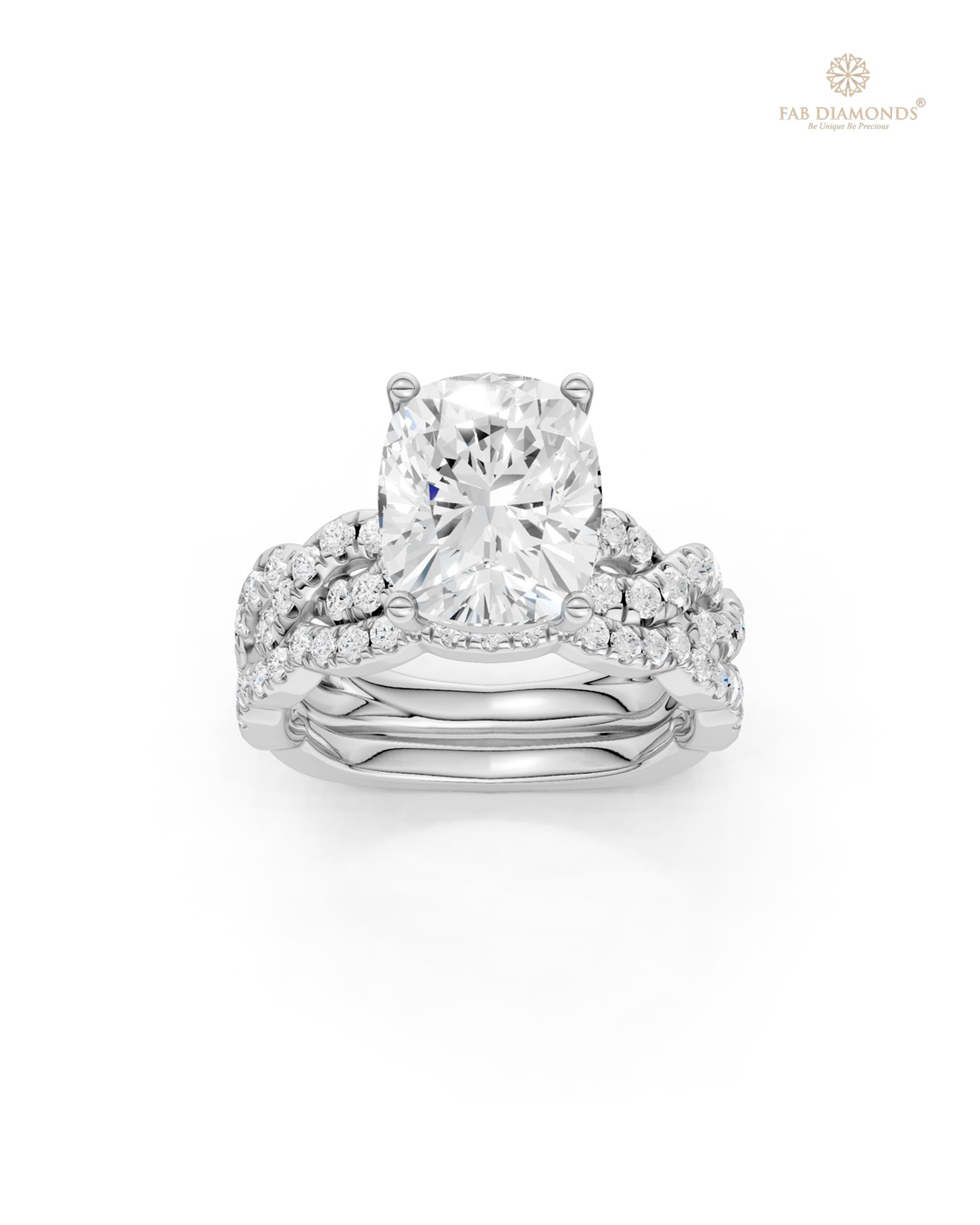 The RB31918 diamond cocktail & statement ring on white atelier plate with FAB hallmark