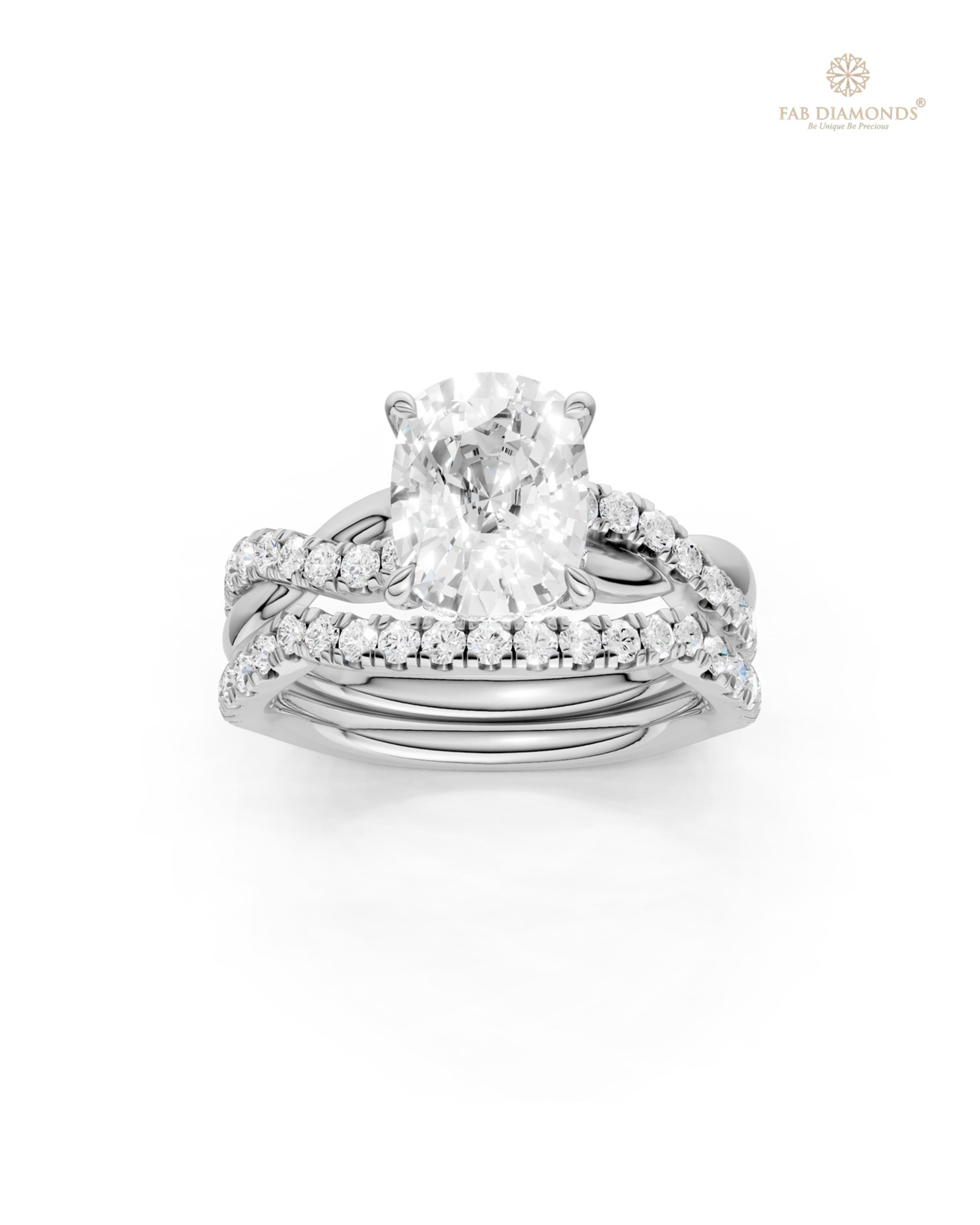The RB32361 diamond cocktail & statement ring on white atelier plate with FAB hallmark