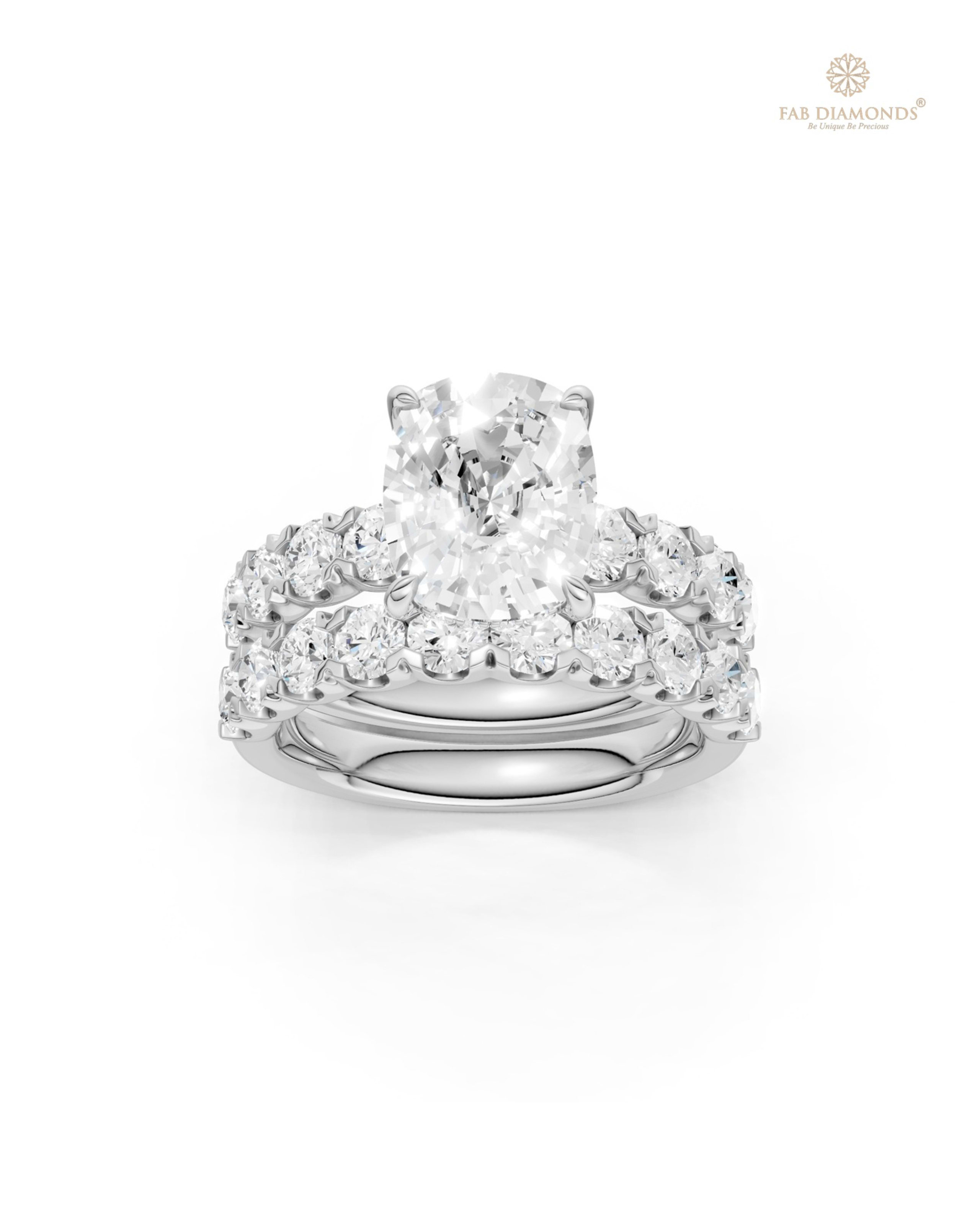 The RB32459 diamond cocktail & statement ring on white atelier plate with FAB hallmark
