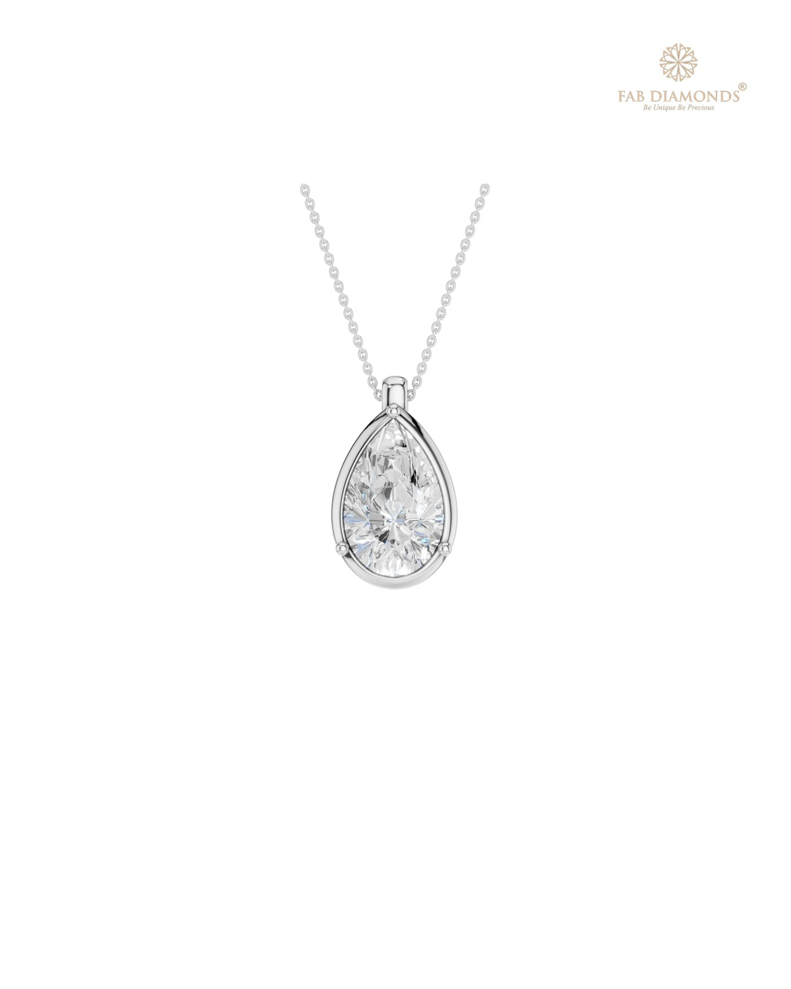 The PS06454 Grand Solitaire Diamond Pendant (2.00 Cts) on white atelier plate with FAB hallmark