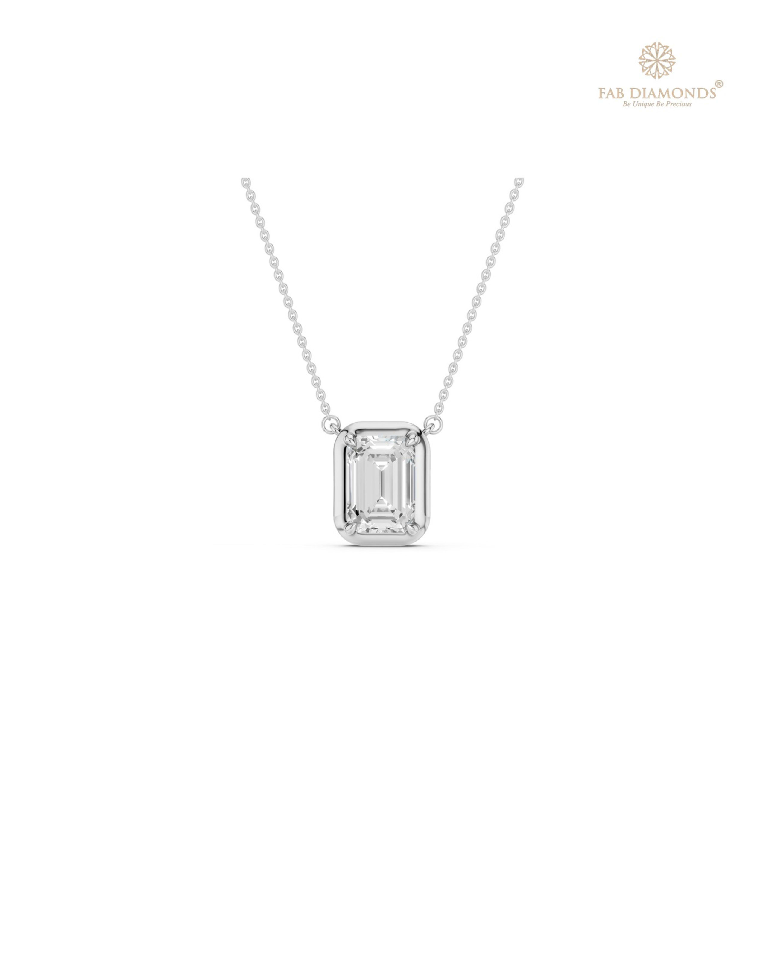 The PS06504 Classic Solitaire Diamond Pendant (1.00 Cts) on white atelier plate with FAB hallmark