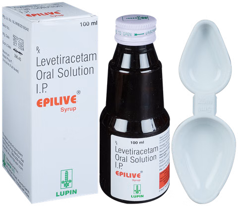 Epilive Syrup 100ml - Levetiracetam Oral Solution IP 100 mg/ml - Lupin