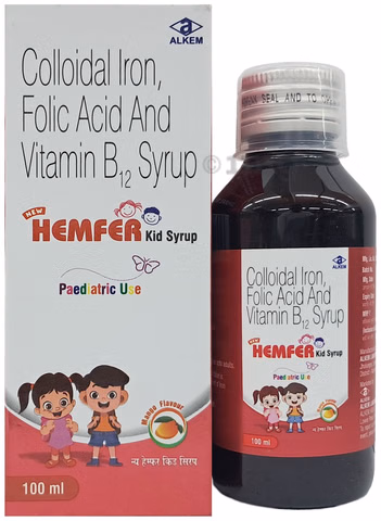 New Hemfer Kid Syrup 100ml Mango Flavour Paediatric Use