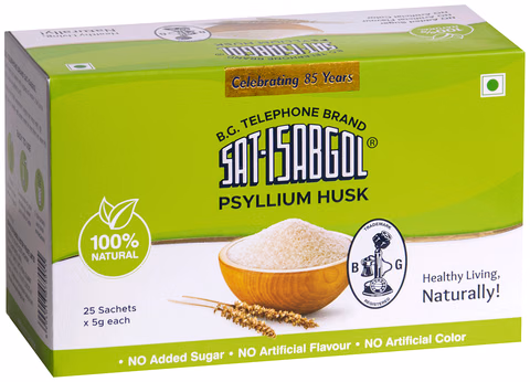 Sat-Isabgol Psyllium Husk 125gm Sachets