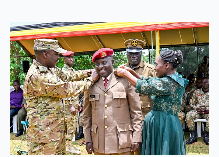 Brig Gen JohnBosco Asinguza, advised the promoted officers to exercise their Authority with courage, humility, justice and restraint,