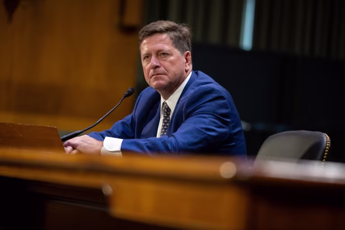 Jay Clayton during Trump's announcemet