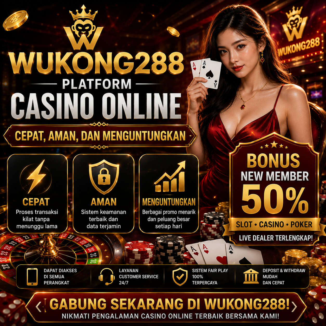 WUKONG288 — Platform Casino Online Cepat, Aman, dan Menguntungkan