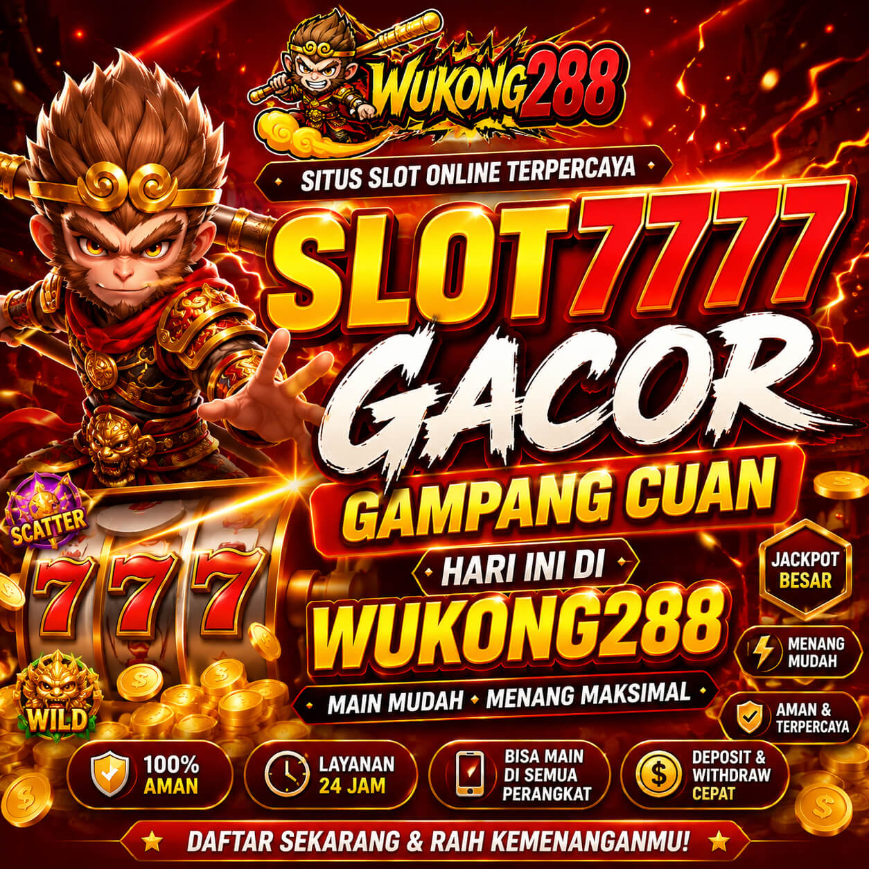 Slot777 Gacor Gampang Cuan Hari Ini di WUKONG288 by Hey siriusly