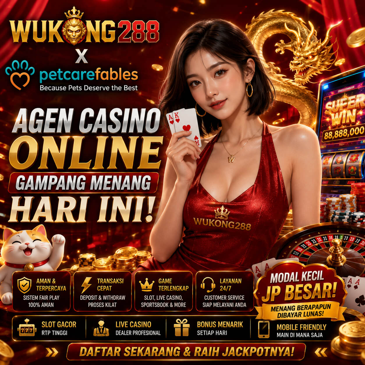 WUKONG288 X petcarefables : Agen Casino Online Gampang Menang Hari Ini