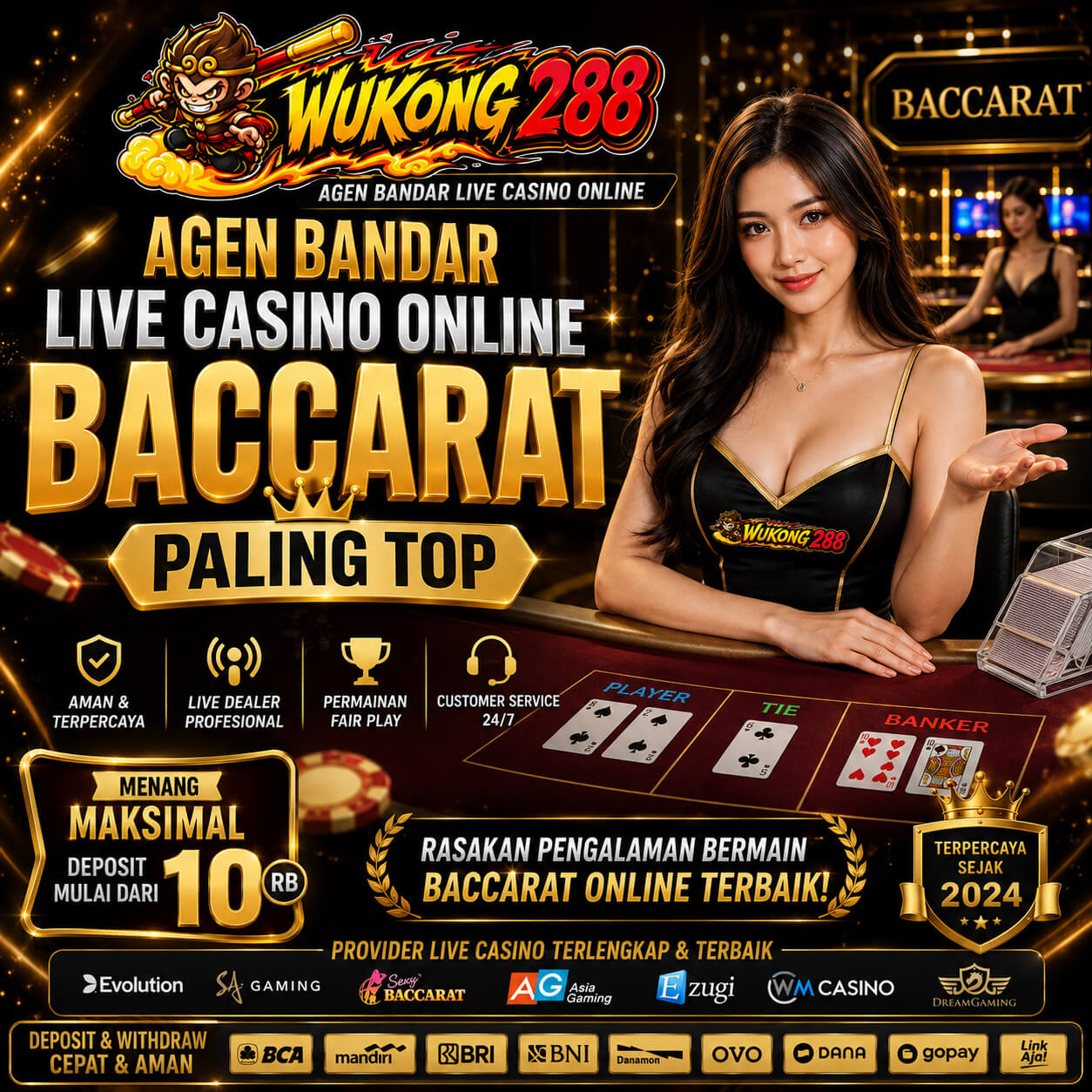 Agen Bandar Live Casino Online Baccarat Paling Top - WUKONG288