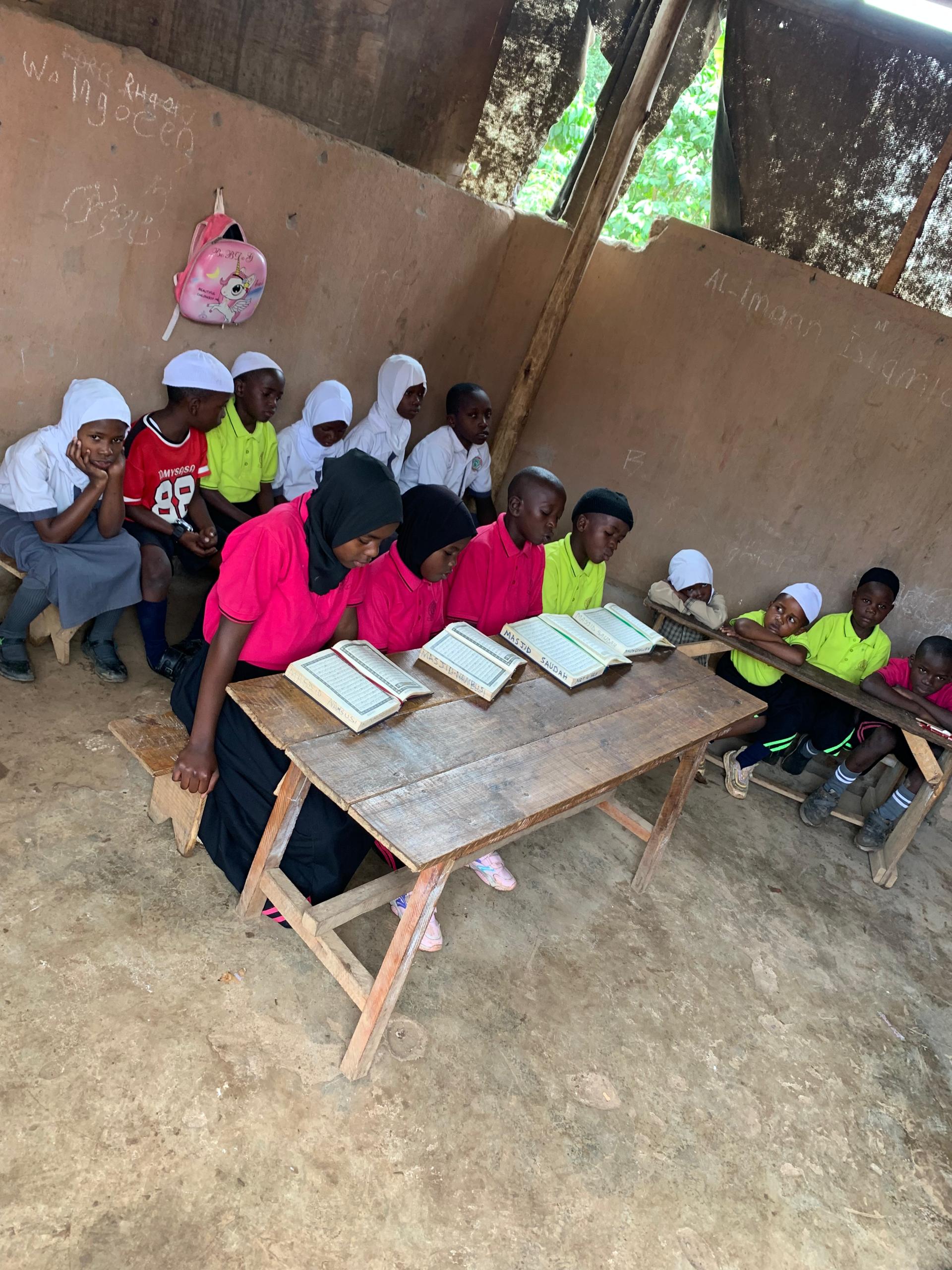 Children learning in class