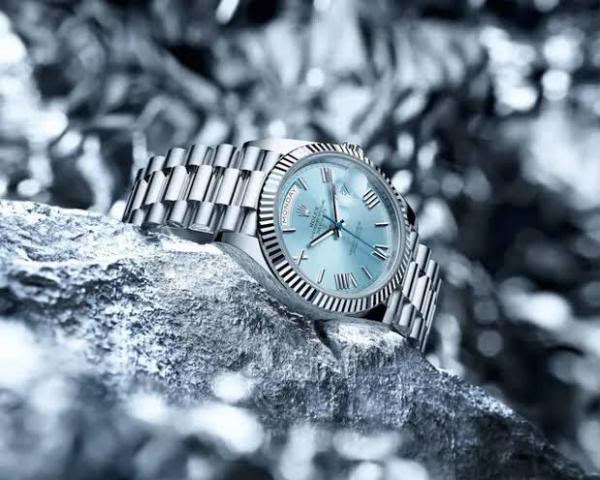 Rolex Mens Oyster Day Date Sky Blue Heavy Quality