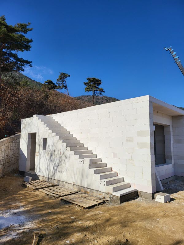 공정 전경과 마감 전 상태 관련 한국ALC 시공사진 4