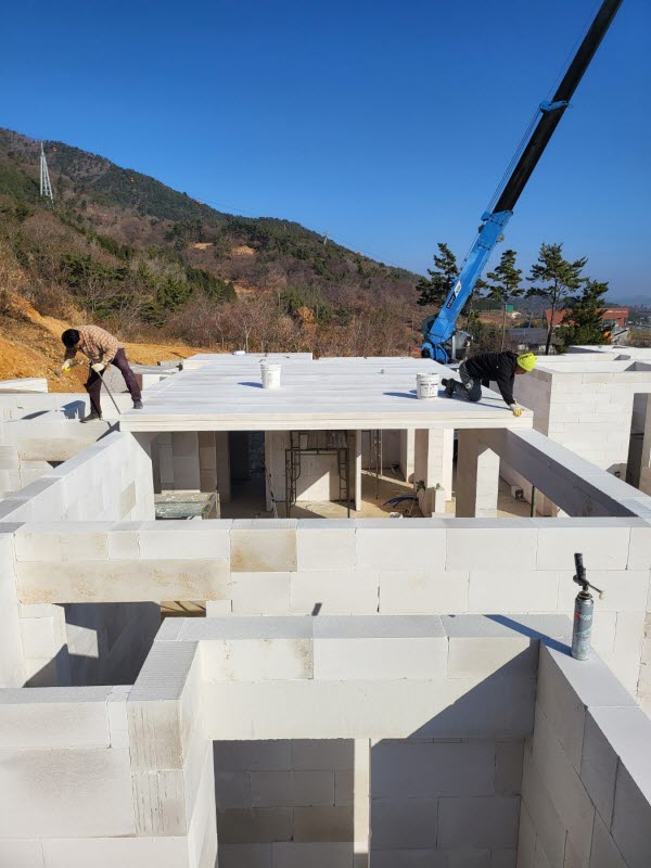 공정 전경과 마감 전 상태 관련 한국ALC 시공사진 7