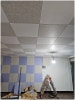 사무실 벽체와 천장 아트보드 이음부 완료 상태