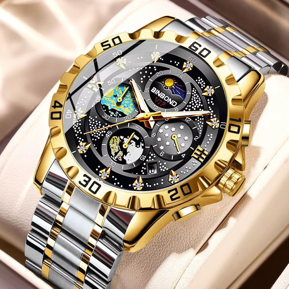 Binbond B3225 Business  Quartz Stainless Steel Watch 