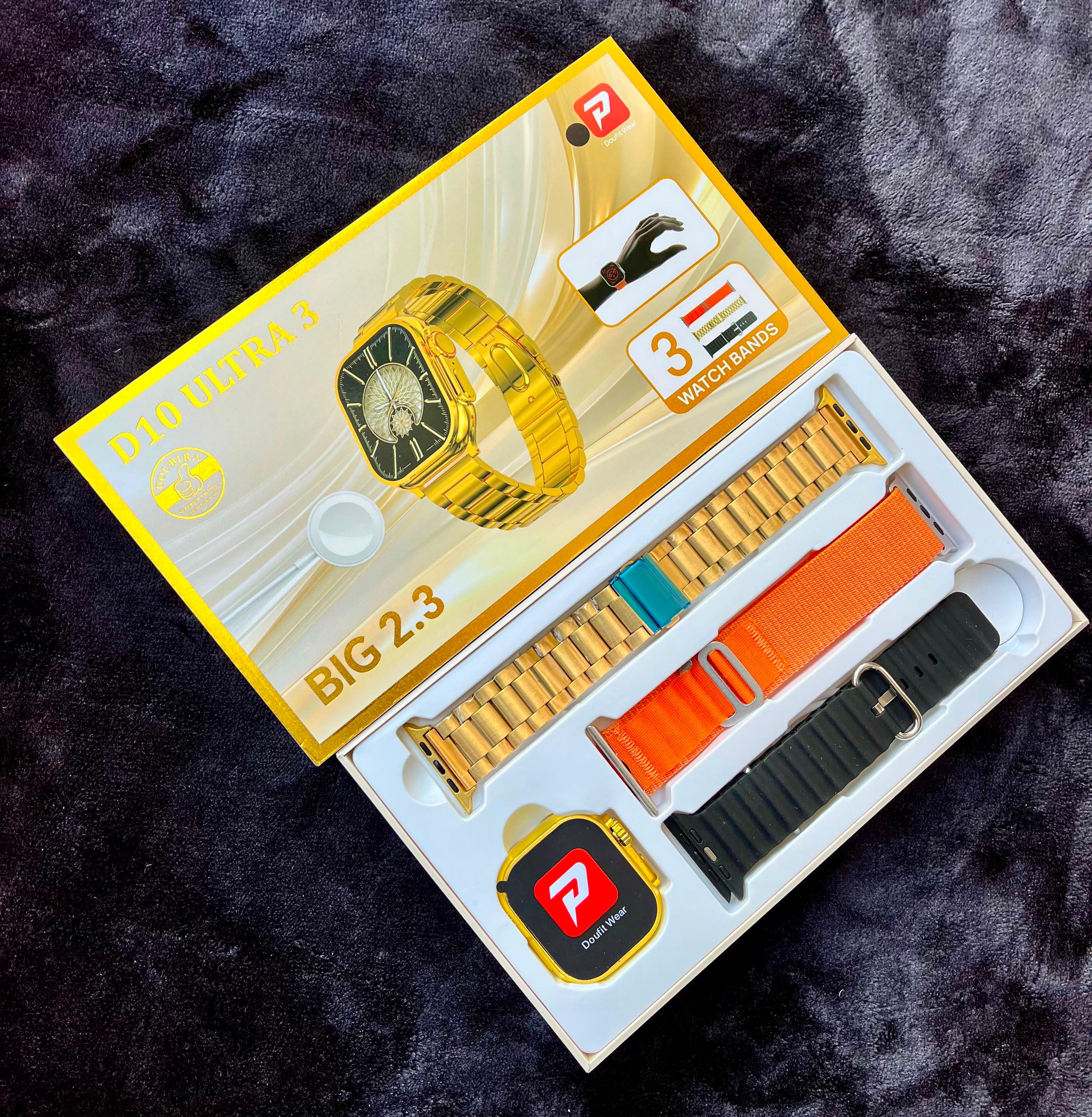 D10 Ultra 3 smartwatch with HD touchscreen