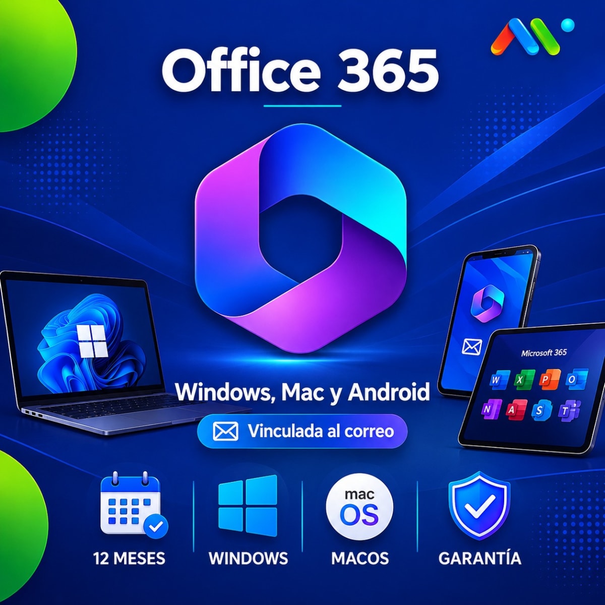 Microsoft 365 invitacion - 5 dispositivos 12 meses
