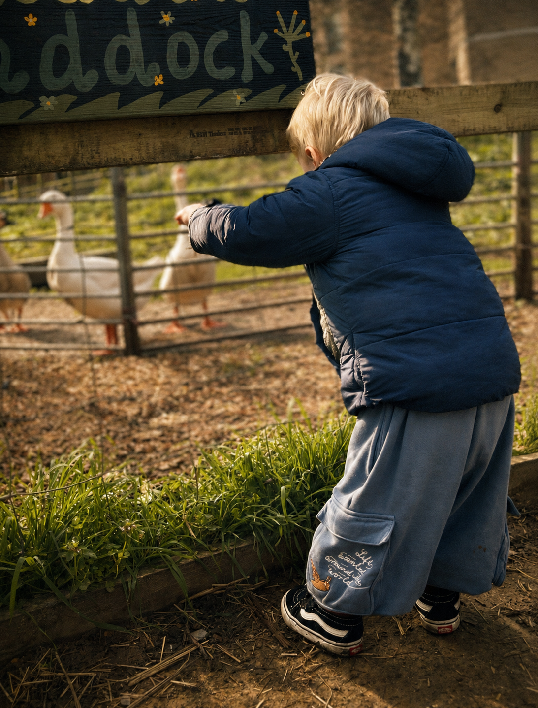 Child discovering nature