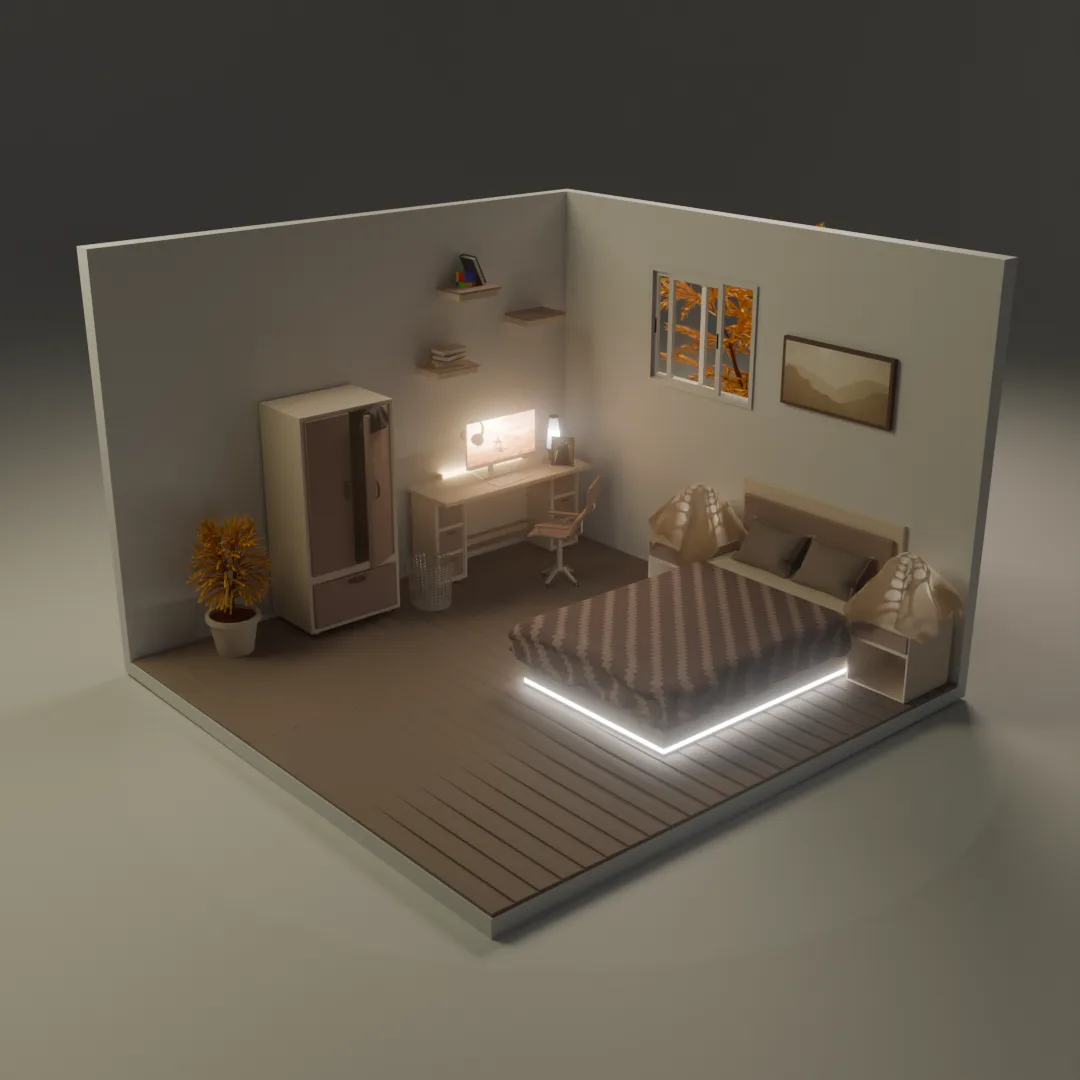 Isometric Bedroom