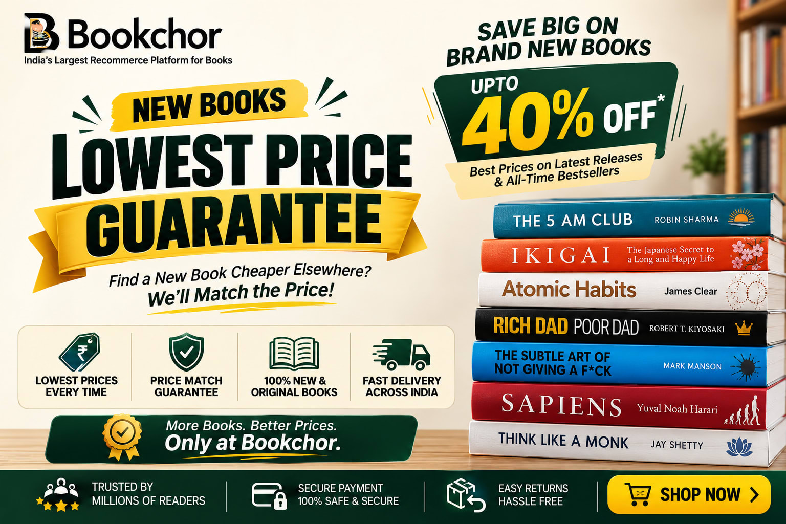 New Books Lowest Price Guarantee