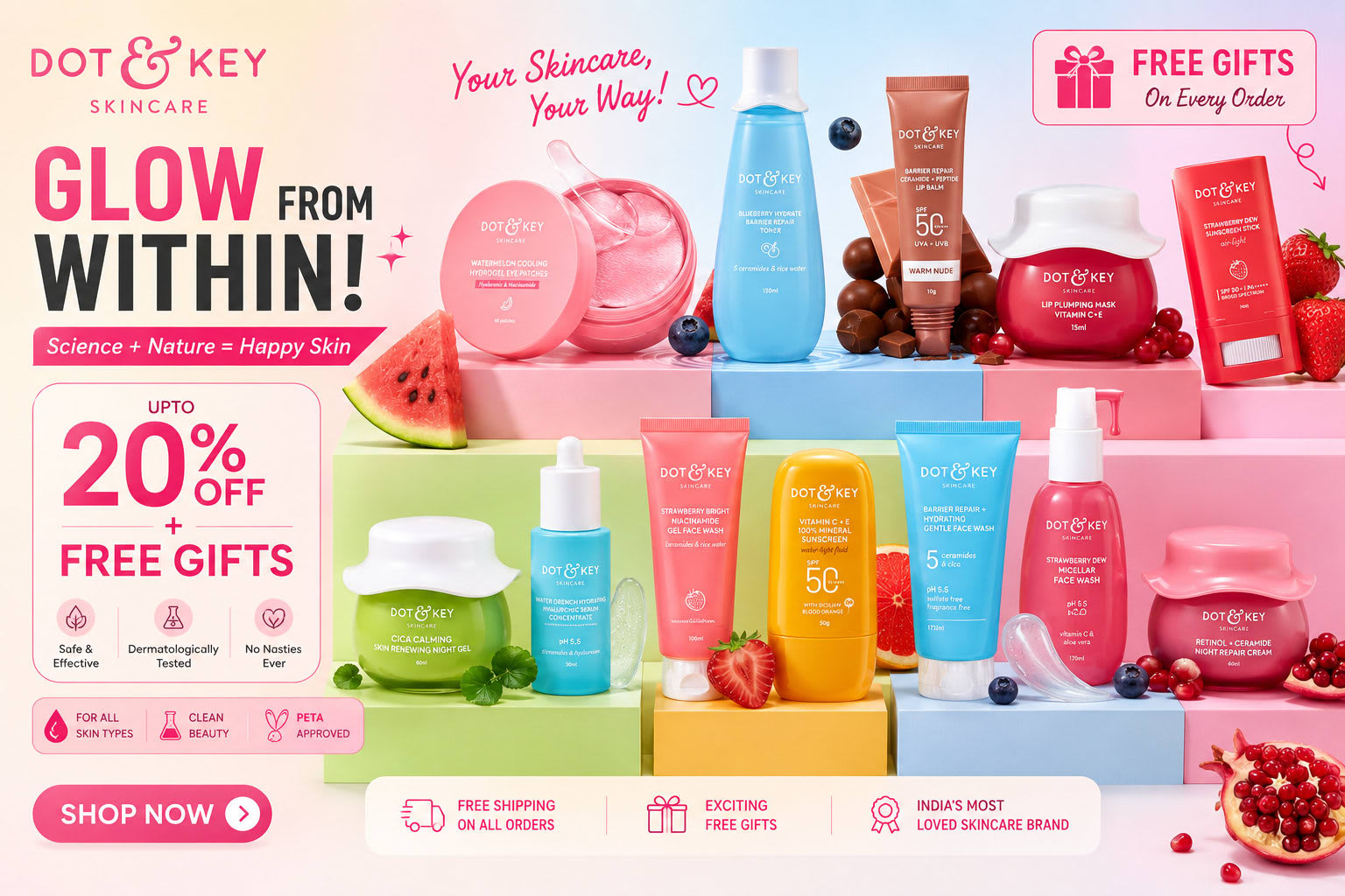 UPTO 20% OFF + Free Gifts