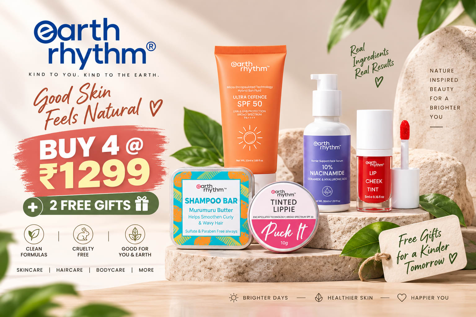 BUY 4 @ ₹1299 + 2 FREE GIFTS