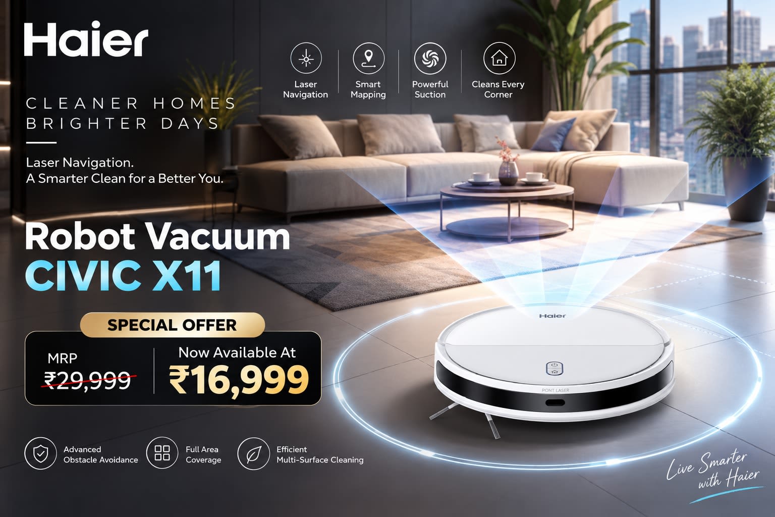 Robot Vacuum CIVIC X11
