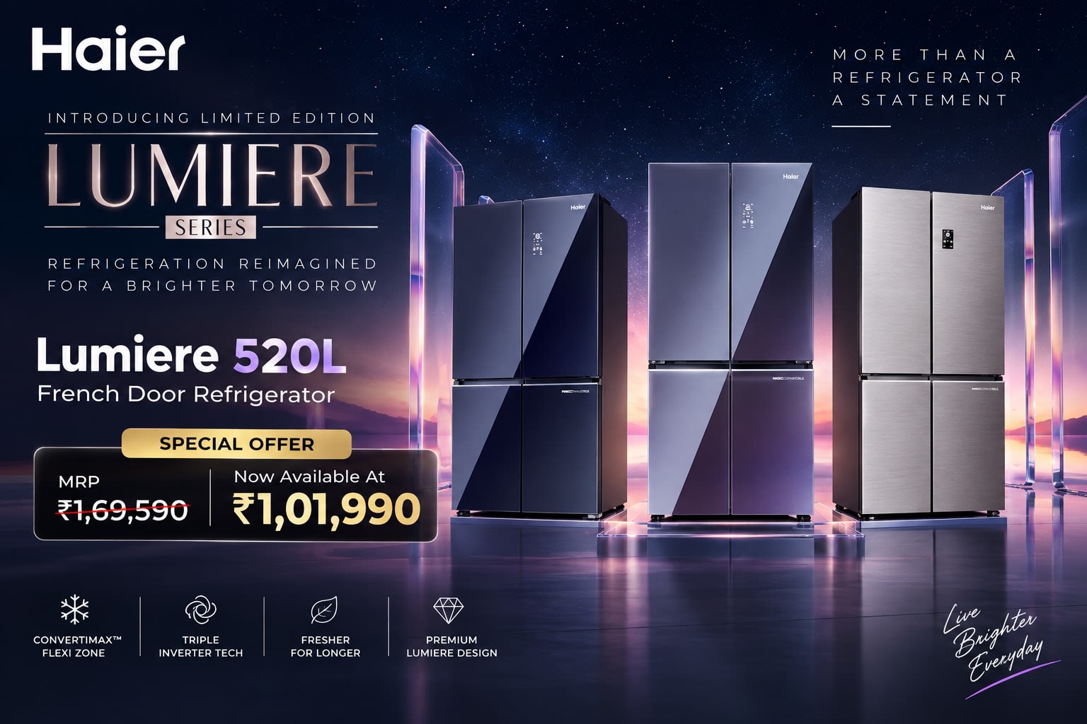 Lumiere 520L French Door Refrigerator