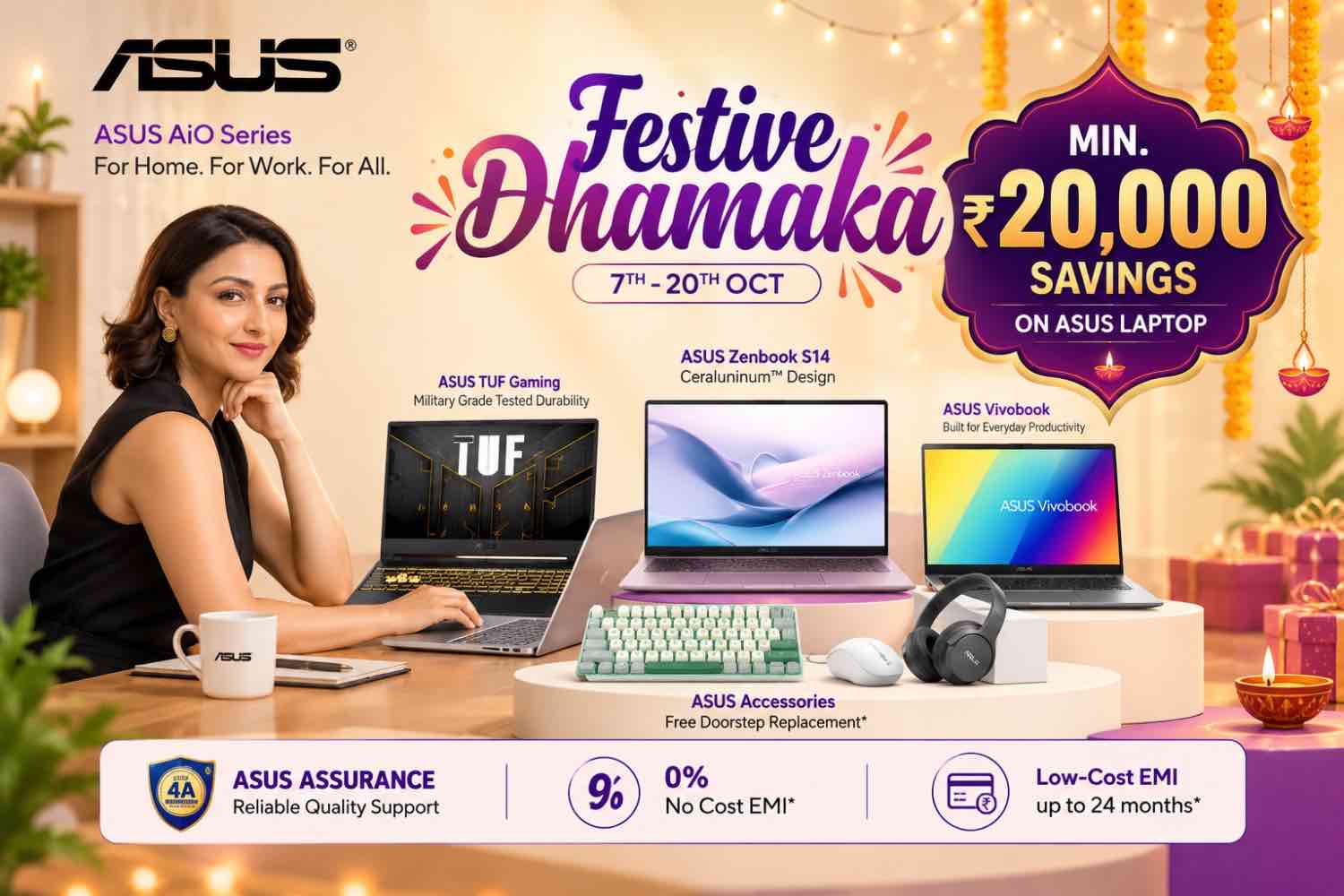 Asus Festival Dhamaka Offers on Laptops